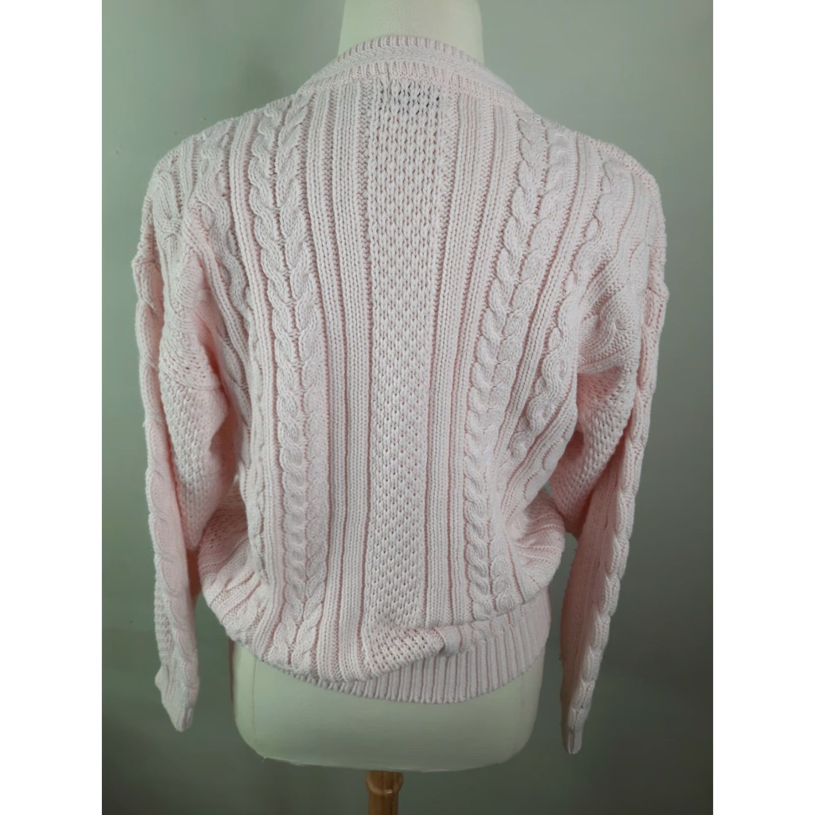Vintage VINTAGE S3C Sweater Cable Knit Women's XL Pastel Pink Long Sleeve Pullover Kimt? Size XL / US 12-14 / IT 48-50 - 5 Thumbnail