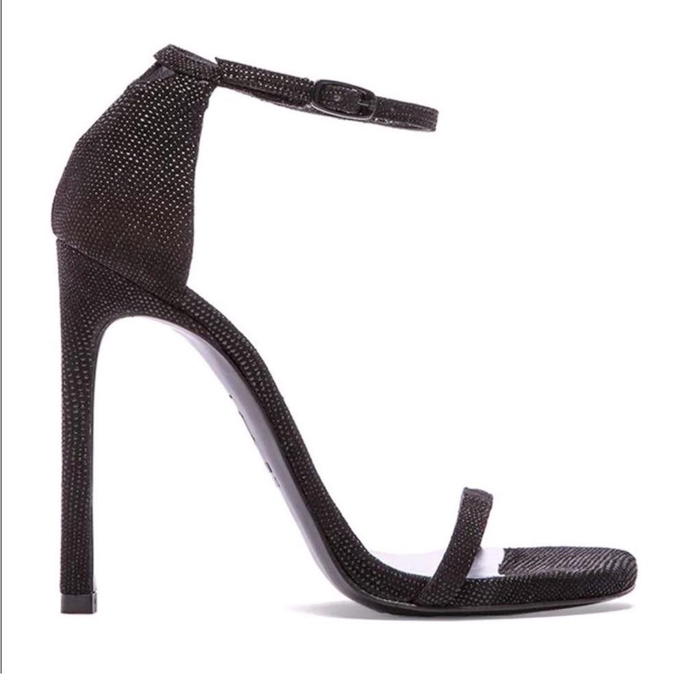 Stuart Weitzman Stuart Weitzman Nudist Black Goosebump Leather Sandals 6.5 Size US 6.5 / IT 36.5 - 1 Thumbnail