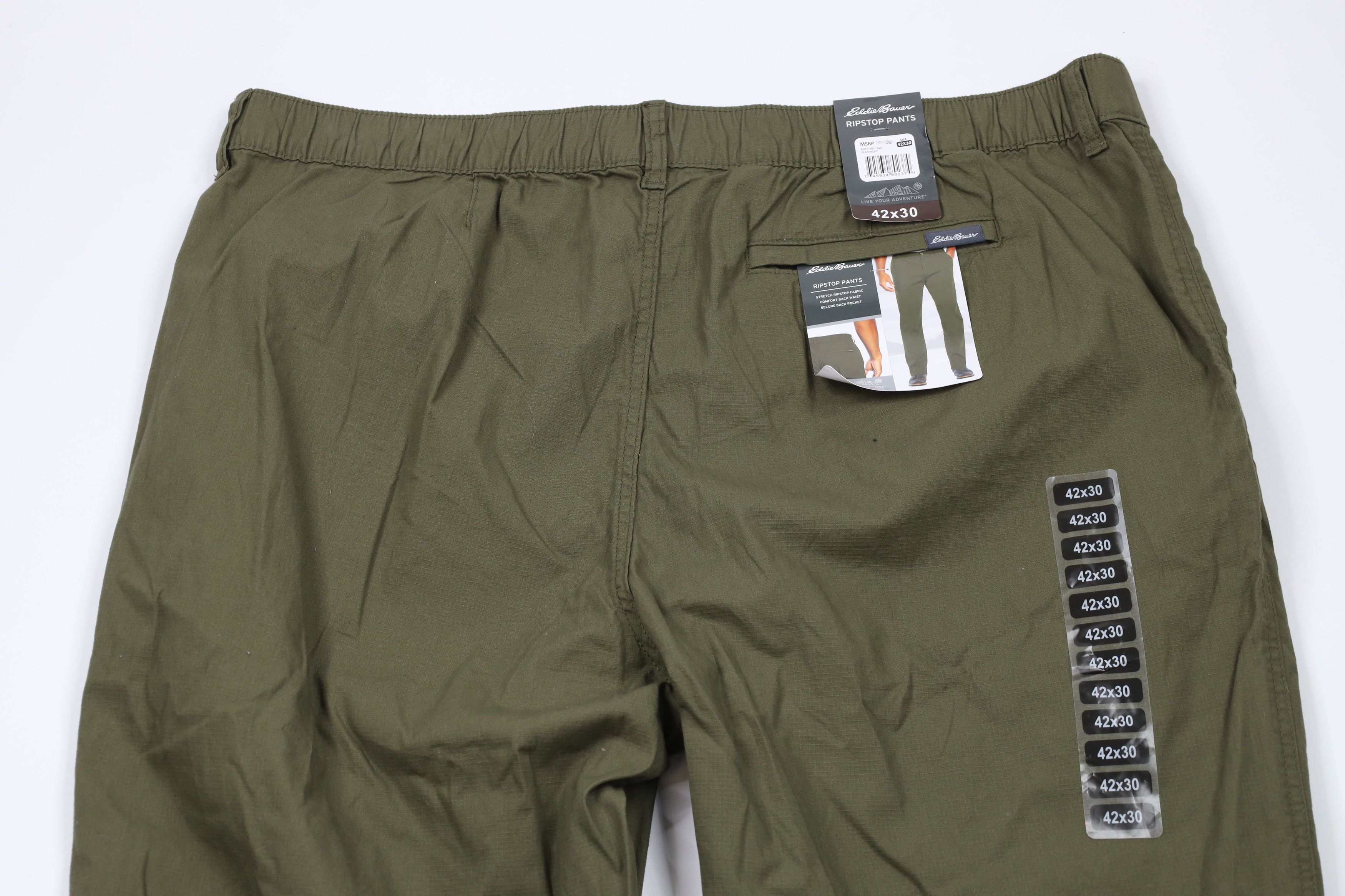 Eddie Bauer × Vintage New Eddie Bauer Ripstop Outdoor Hiking Pants Olive Green Size US 42 / EU 58 - 8 Thumbnail
