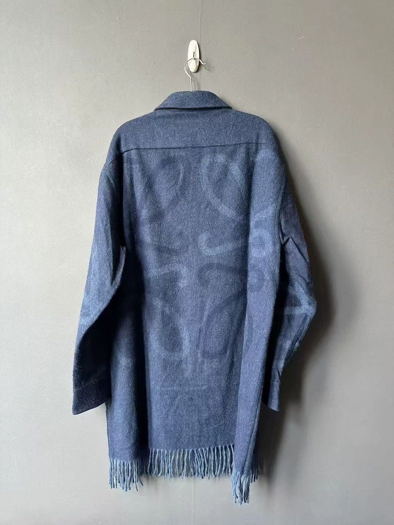 Loewe LOEWE Blue leather shirt with large logo tassel coat Size XS / US 0-2 / IT 36-38 - 2 Thumbnail