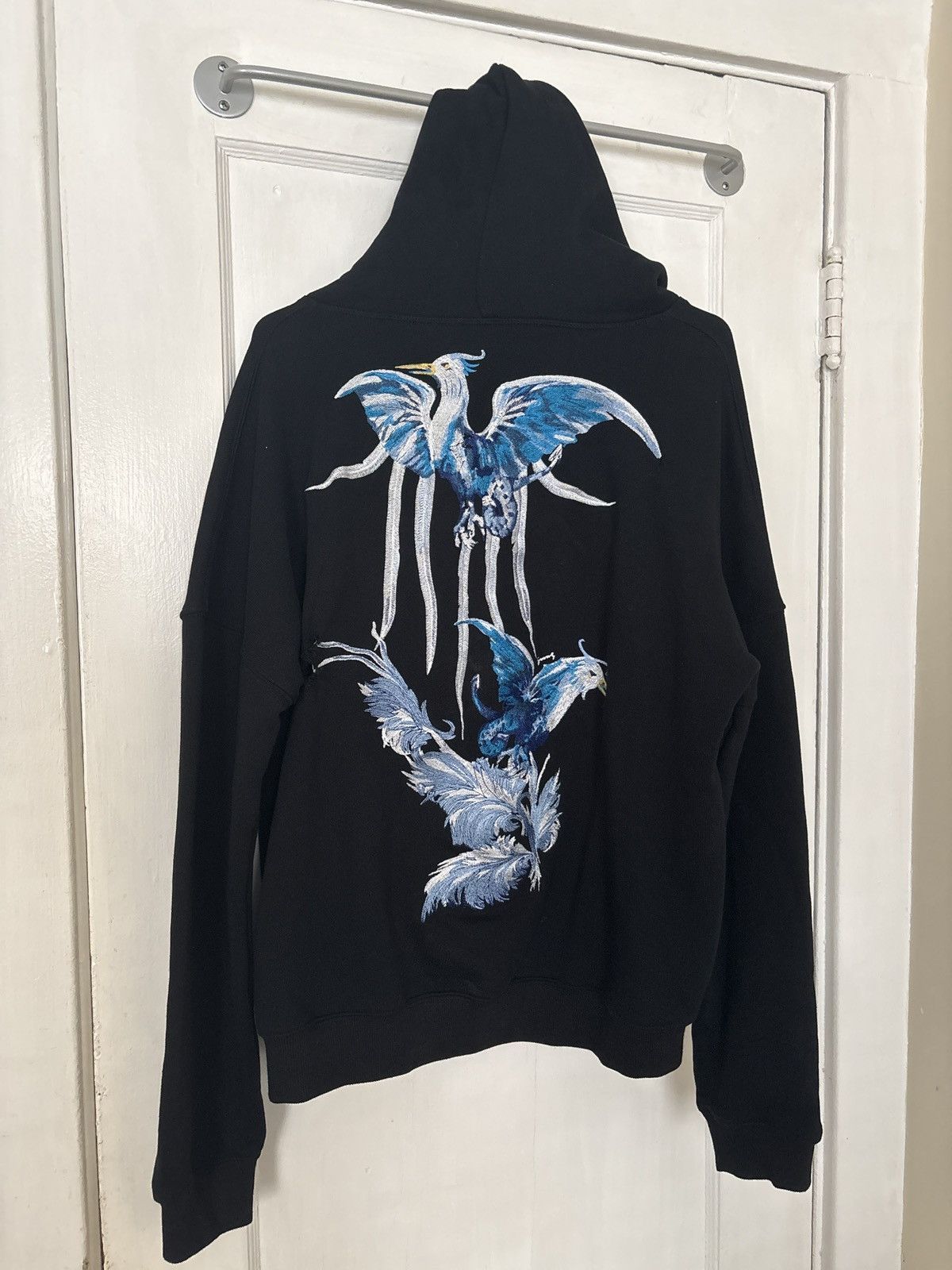Givenchy GIVENCHY Birds Embroidery Black Hoodie Size US XL / EU 56 / 4 - 2 Thumbnail