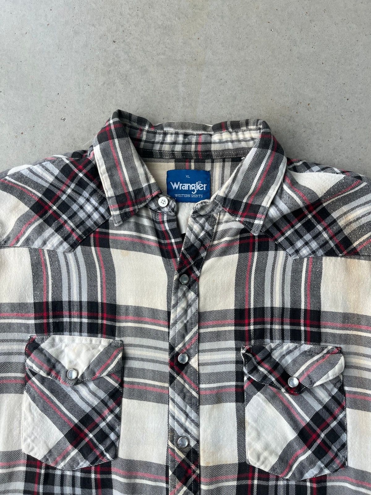 Japanese Brand × Vintage × Wrangler Vintage Wrangler Pearl Snap Flannel Size US XL / EU 56 / 4 - 3 Thumbnail