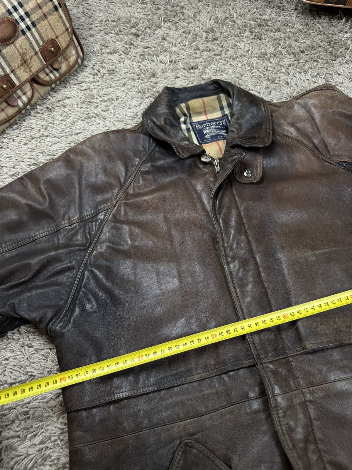 Burberry × Vintage Vintage leather jacket Burberry original luxury casual item Size US XL / EU 56 / 4 - 6 Thumbnail