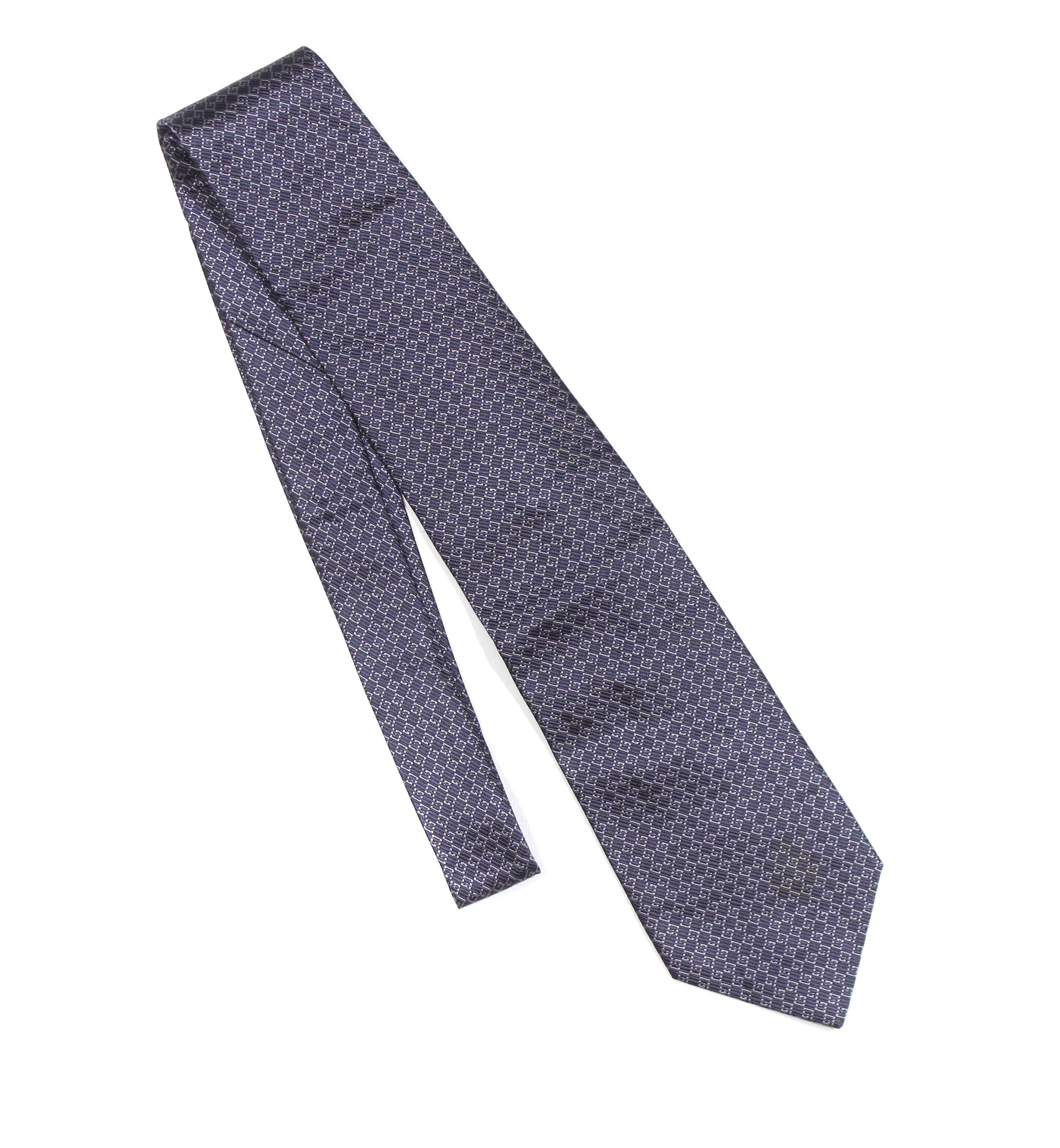 Gucci 00S Tom Ford Era Monogram Silk Tie Vintage Size ONE SIZE - 1 Thumbnail