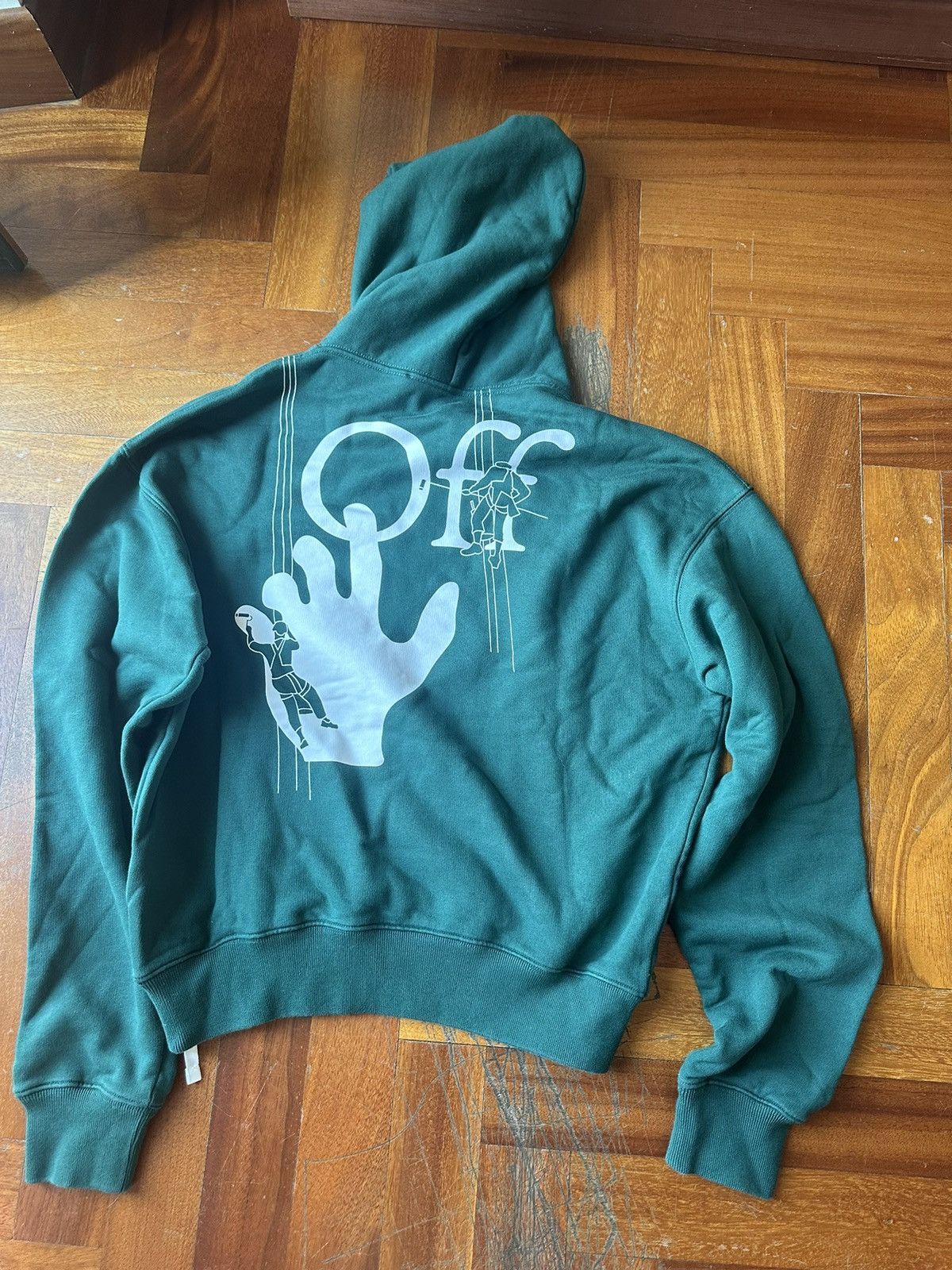 Off-White Off-White Green Hand Painters Hoodie Size US XS / EU 42 / 0 - 4 Thumbnail