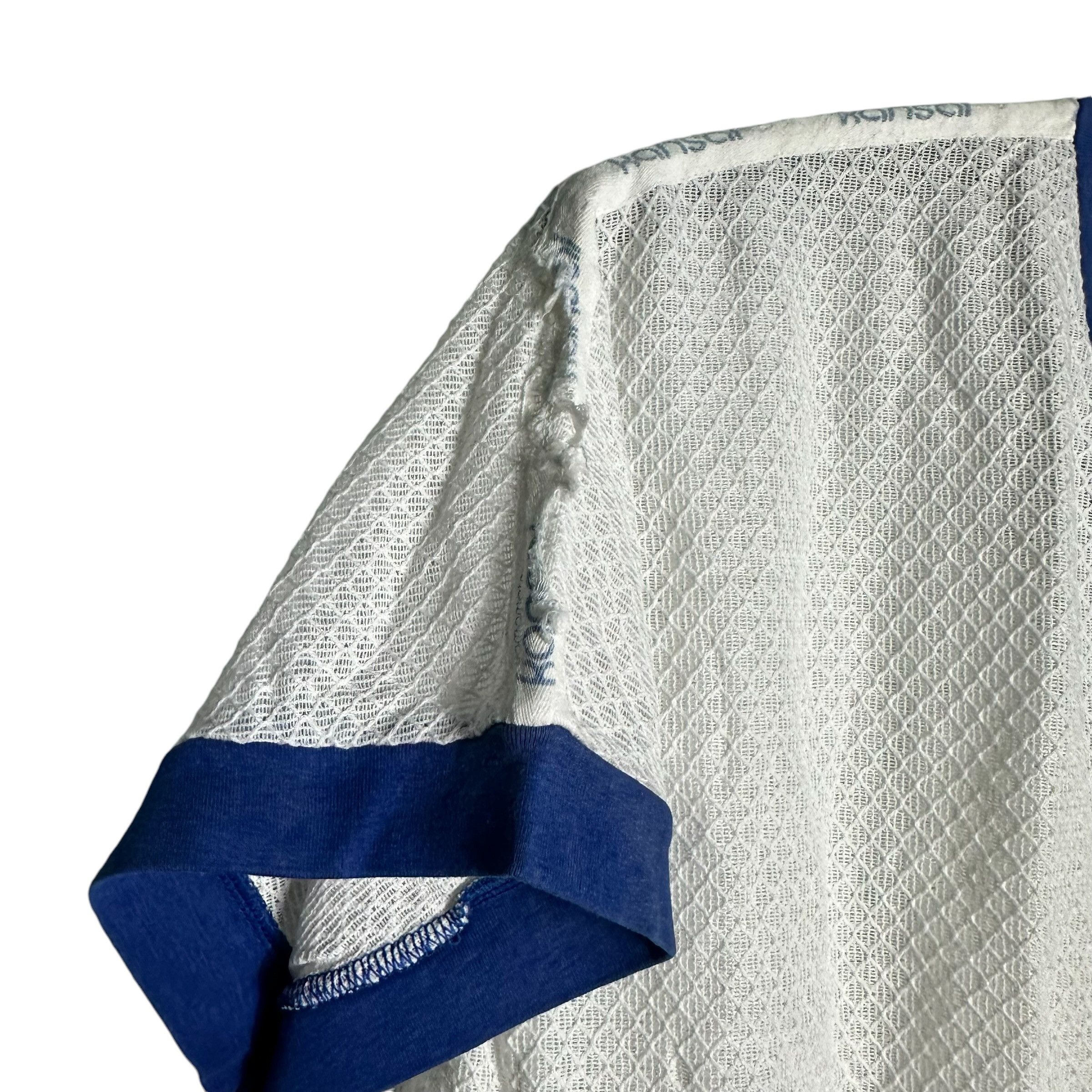 Kansai Yamamoto 🔥RARE🔥Vtg Kansai Yamamoto EYE Sleeve Tape Mesh Shirt Size US L / EU 52-54 / 3 - 6 Thumbnail