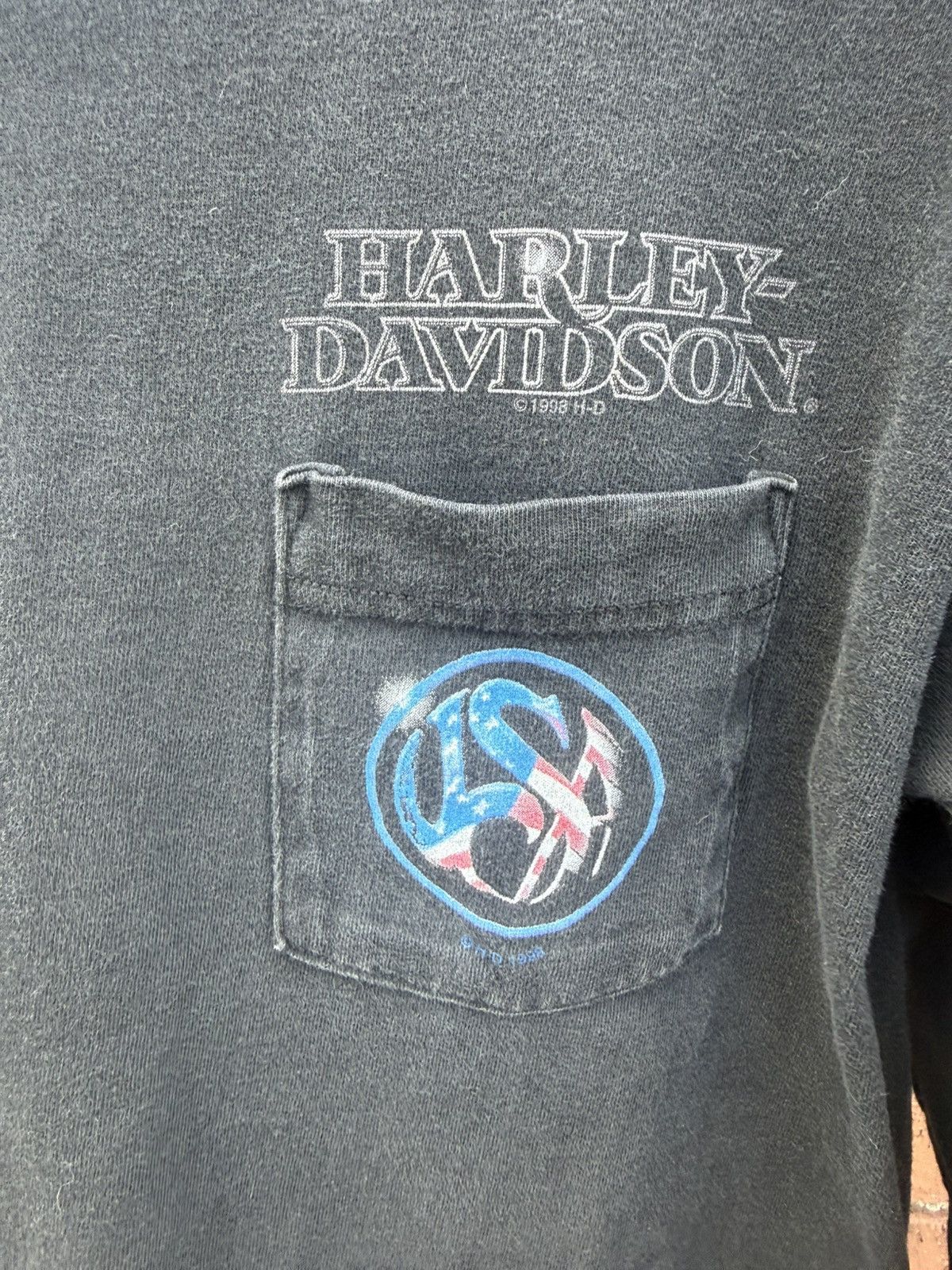 Harley Davidson Vintage Bumpus Harley-Davidson Black T-Shirt Memphis TN 98 Size US L / EU 52-54 / 3 - 3 Thumbnail