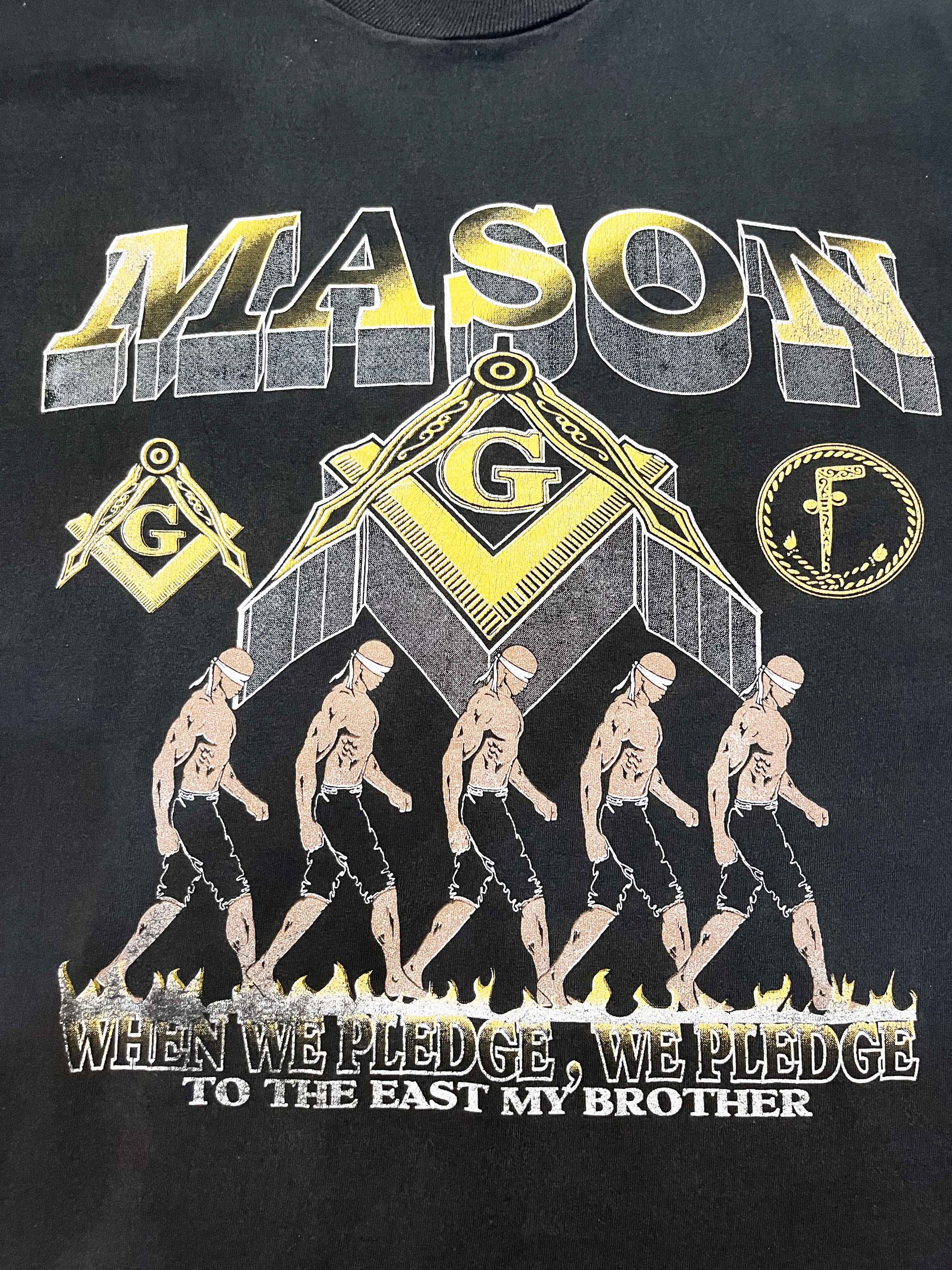 Fruit Of The Loom × Vintage Vintage Fruit of the Loom Mason Masonic T-Shirt Size US XL / EU 56 / 4 - 2 Thumbnail