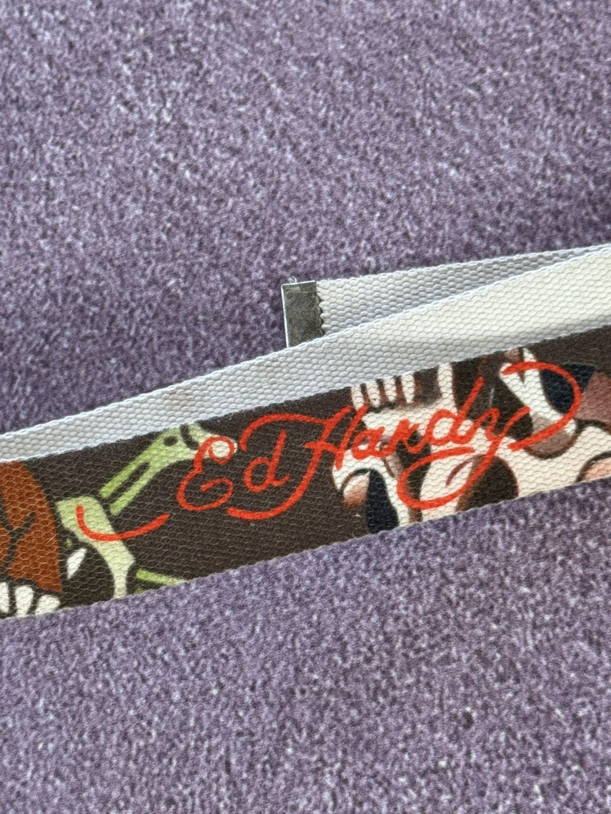 Ed Hardy Vintage Ed Hardy Multicolour Y2K Streetwear Cotton Belt Size ONE SIZE - 9 Thumbnail