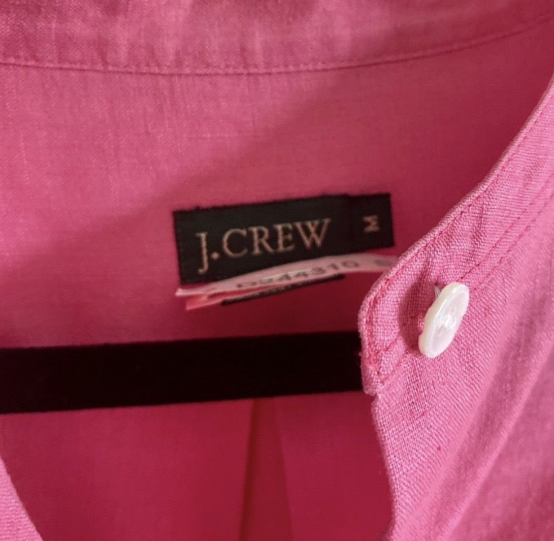 J.Crew HOT PINK J CREW LINEN BUTTON UP SHIRT BLOUSE TOP Size M / US 6-8 / IT 42-44 - 3 Thumbnail
