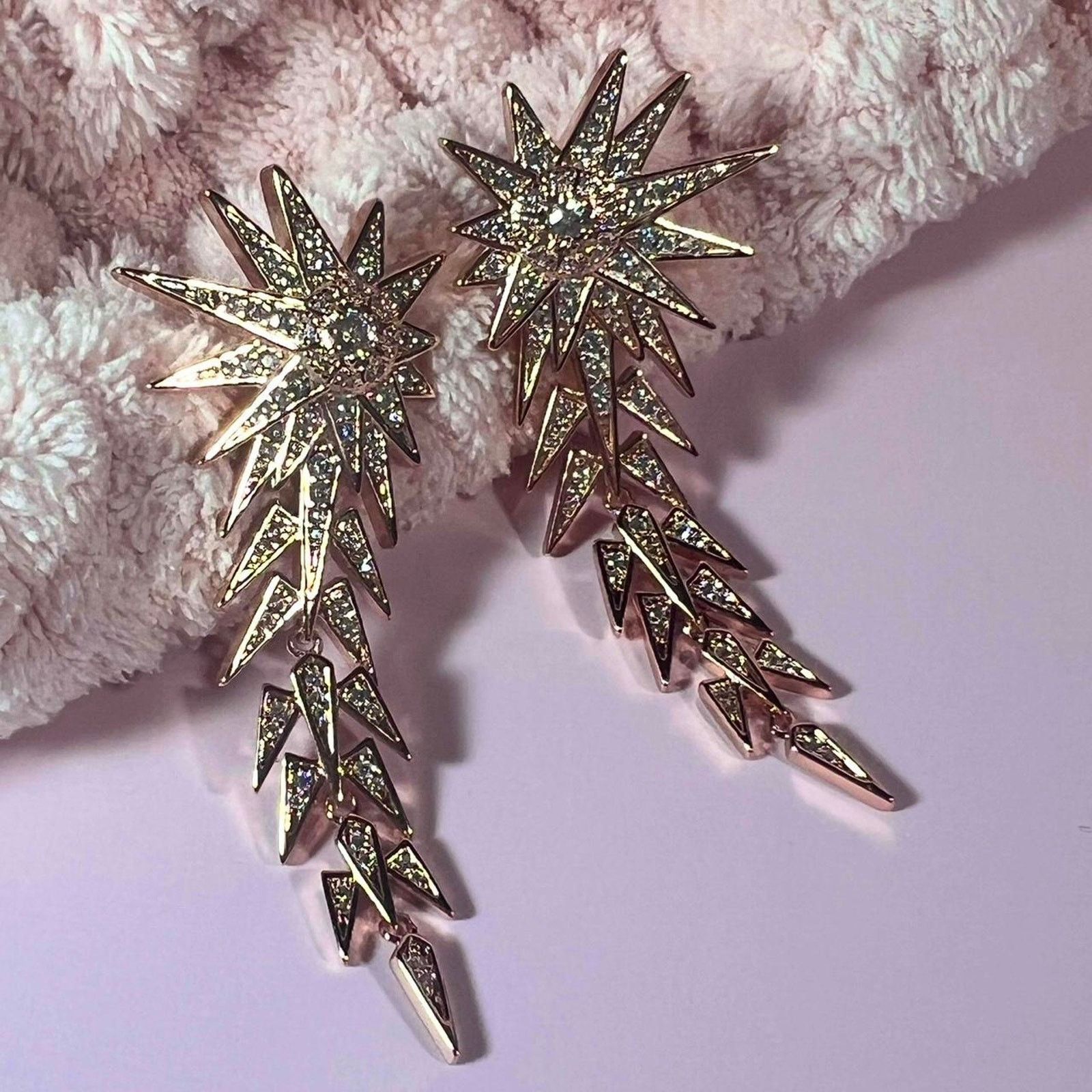 Jewelry Hespera Rose Gold Starburst Earrings, Women's