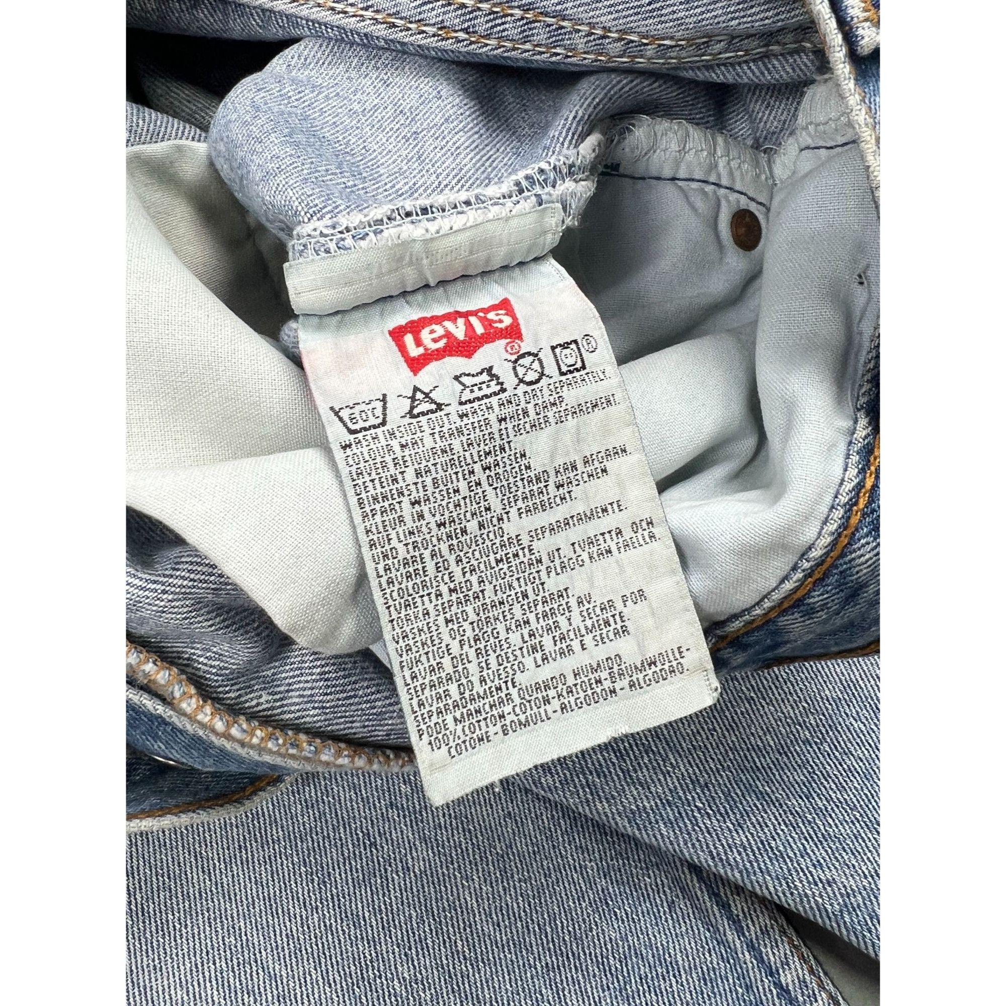 Levi's Levi’s 501 Made in USA Light Wash Denim Jeans Pants (Y0895) Size US 32 / EU 48 - 9 Thumbnail