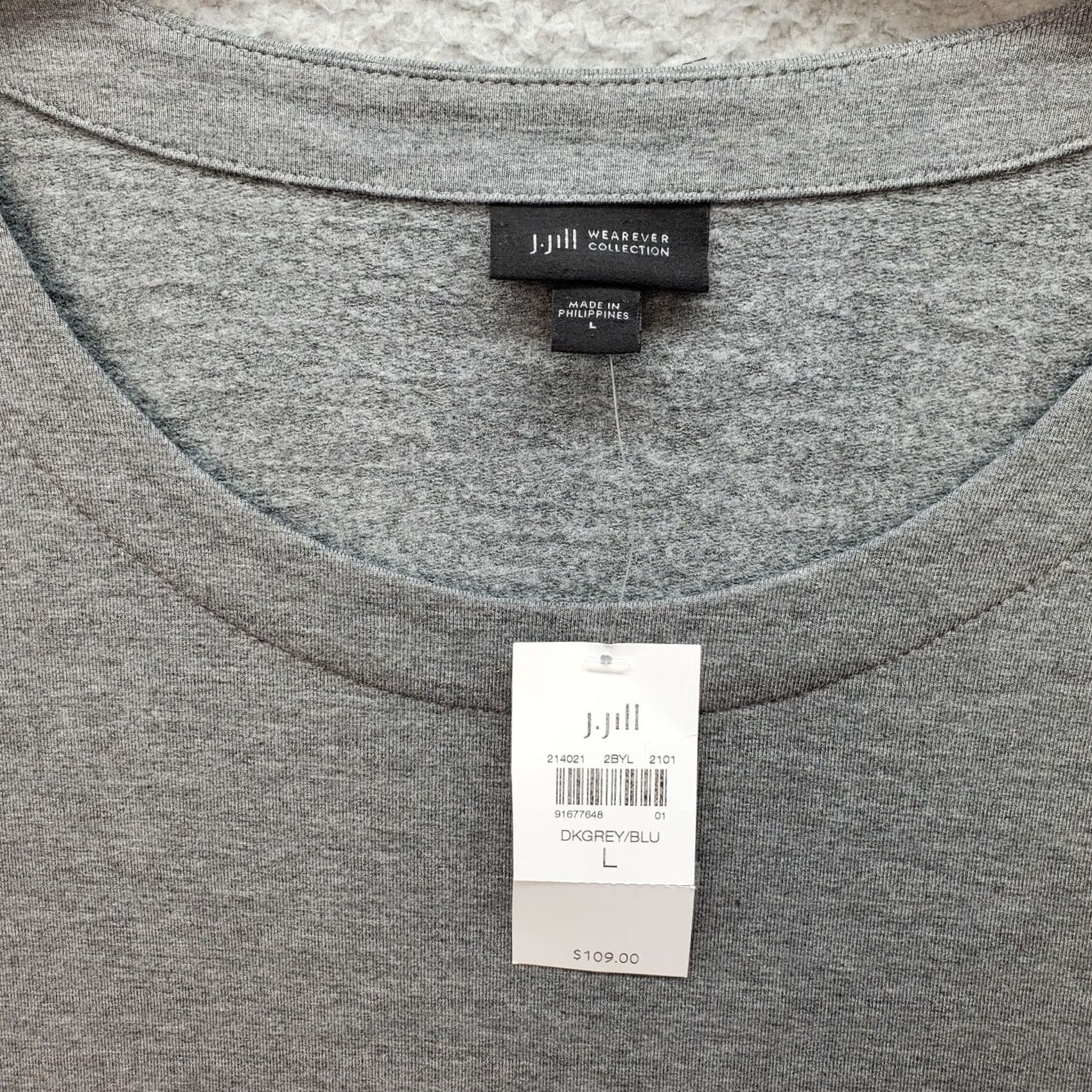 J. Jill J. Jill Wearever T-Shirt Dress Women Size L Gray Rayon Round Neck Pullover Short Sleeve Comfort Shirt Dress Size L / US 10 / IT 46 - 5 Thumbnail