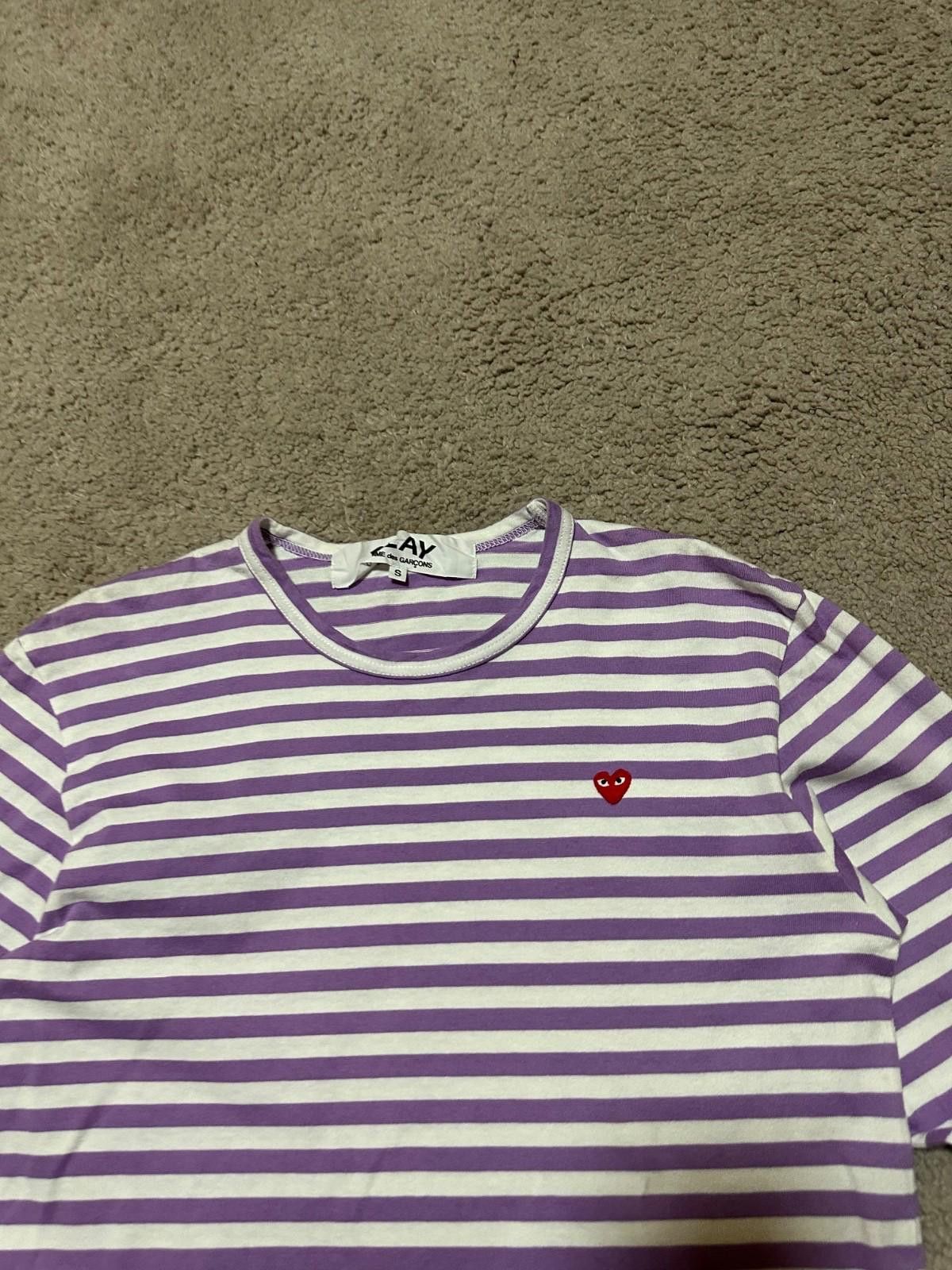 Comme des Garcons Comme des Garçons Girls Striped Long Sleeve T-shirt Tee Size S / US 4 / IT 40 - 5 Thumbnail