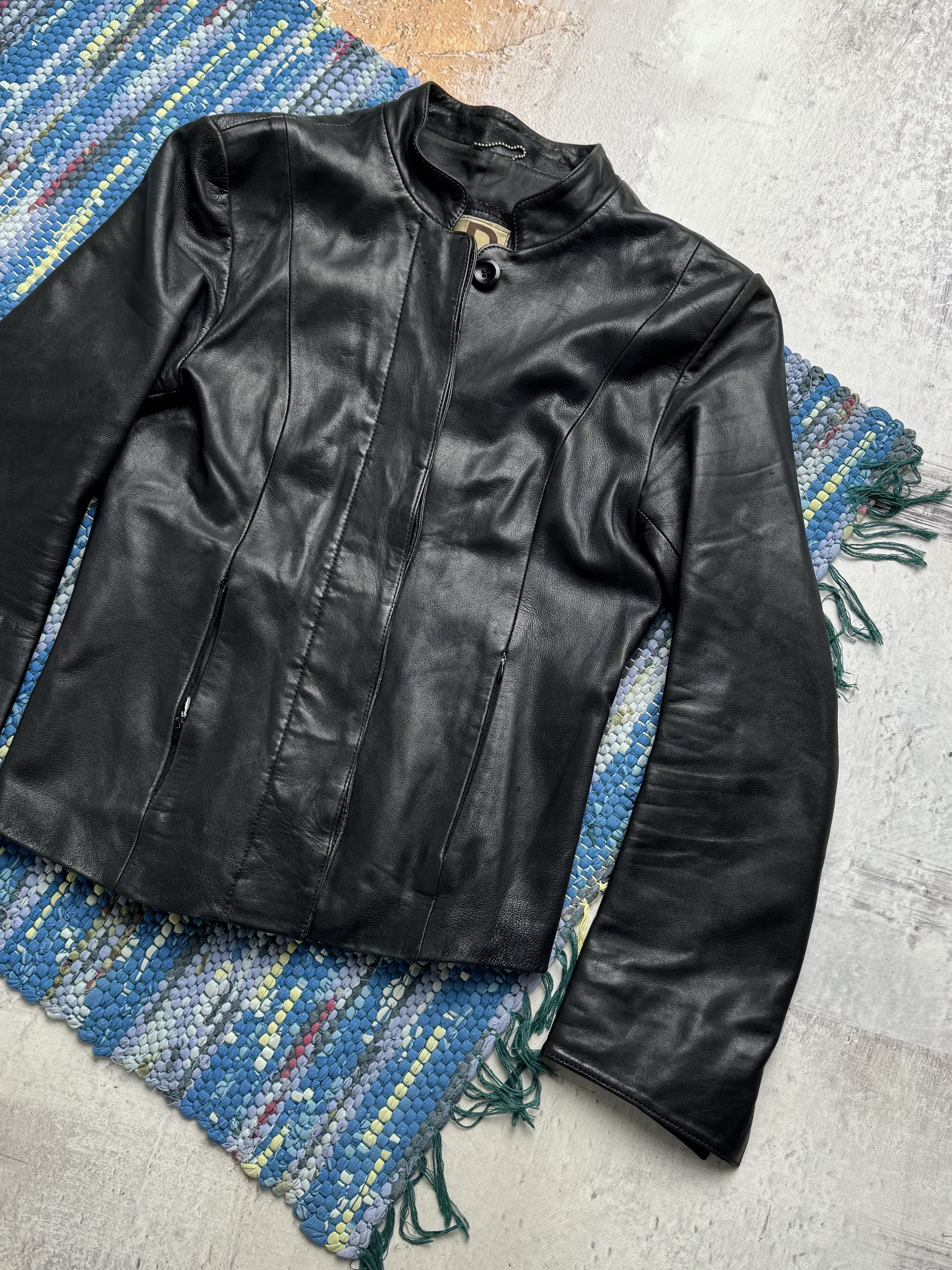 Vintage Vintage Cropped Leather Jacket A8(V1)D15 Size L / US 10 / IT 46 - 3 Thumbnail