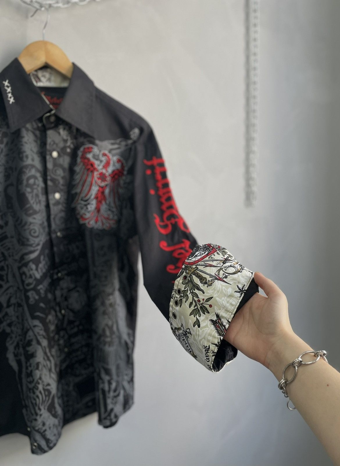 Affliction Skull punk grunge Affliction style shirt button up y2k Size US L / EU 52-54 / 3 - 5 Thumbnail