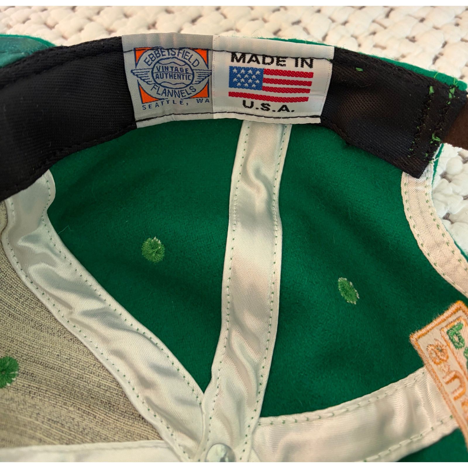 Ebbets Field Flannels Sub Pop Wool Hat Green USA Seattle Ebbets Field Flannels Size ONE SIZE - 5 Thumbnail