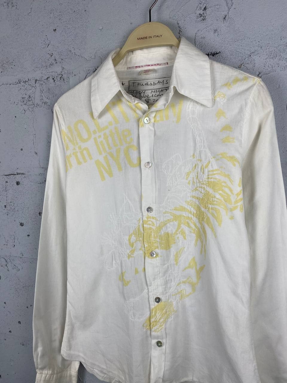 Japanese Brand Avantgarde Nolita N.Y.C Embroidered Printed Shirt Size S / US 4 / IT 40 - 4 Thumbnail