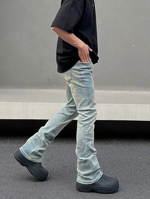Japanese Brand × Jean Jeans Men Streetwear Solid Color Size US 29 - 3 Thumbnail