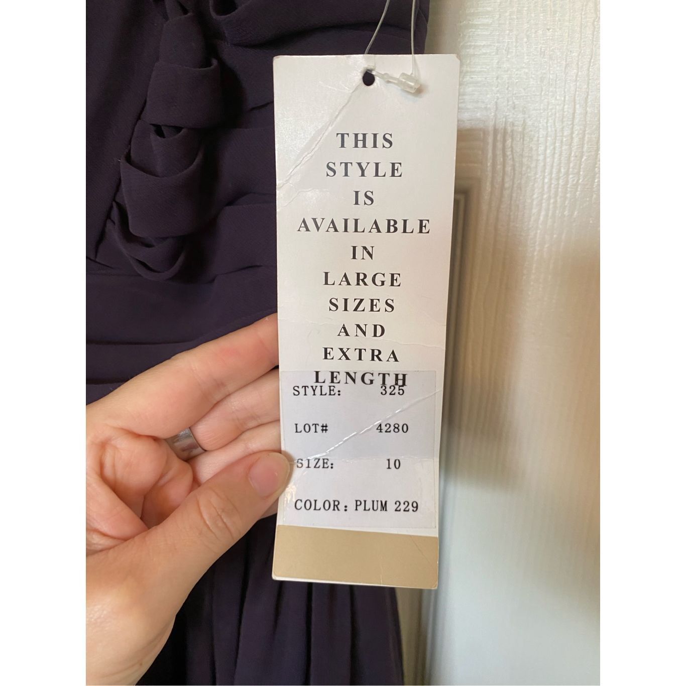 Billy Hill Bill Levkoff NWT Bridesmaid Chiffon Short Dress in Plum Purp Size L / US 10 / IT 46 - 2 Thumbnail