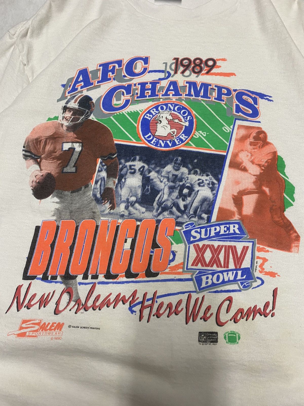 NFL × Salem Sportswear × Vintage Crazy Vintage 80’s NFL Salem Broncos AFC Champs Tee L Size US L / EU 52-54 / 3 - 2 Thumbnail