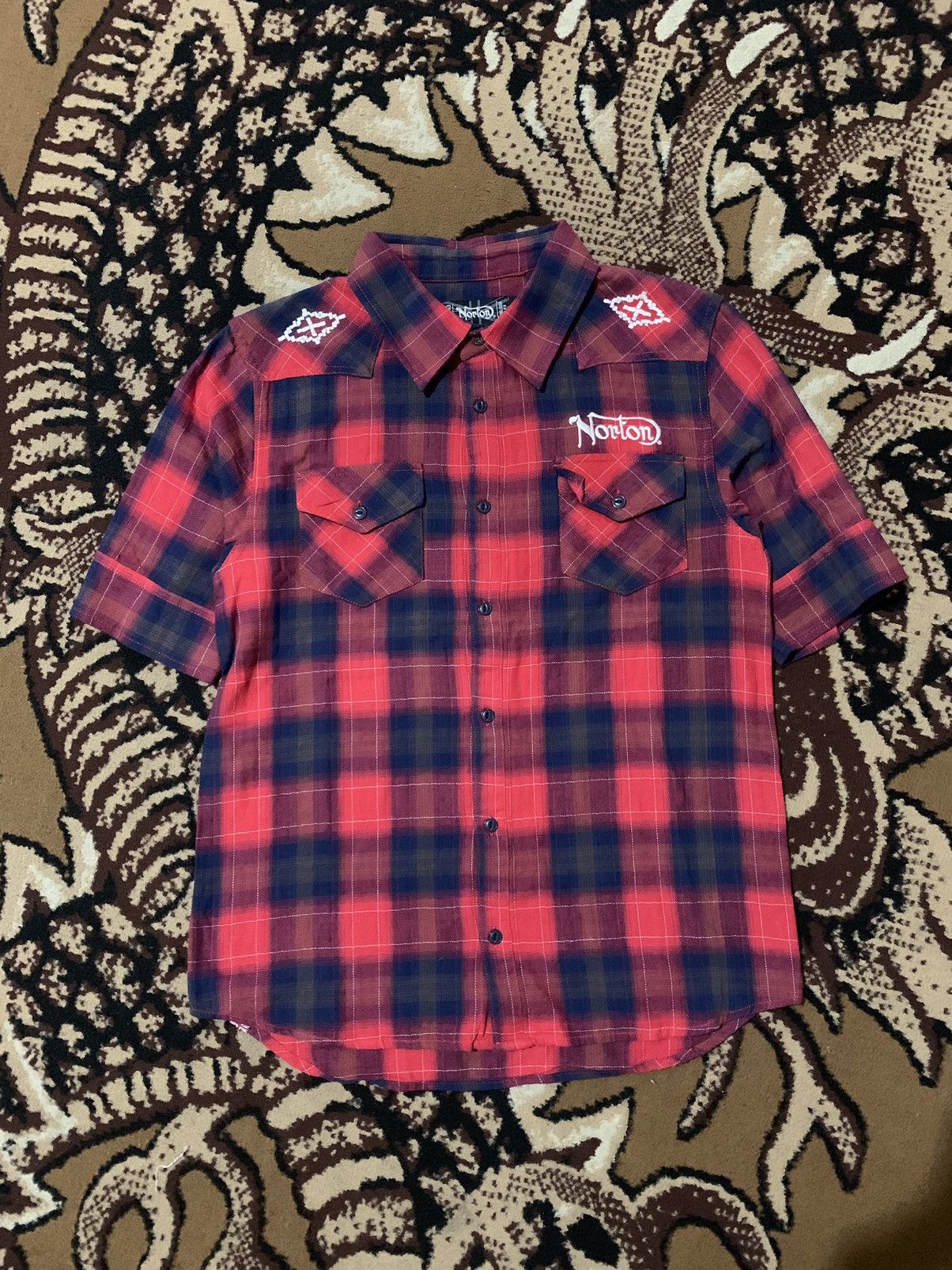 Norton Vintage 90s Norton Button Up Shirt Size US M / EU 48-50 / 2 - 2 Thumbnail