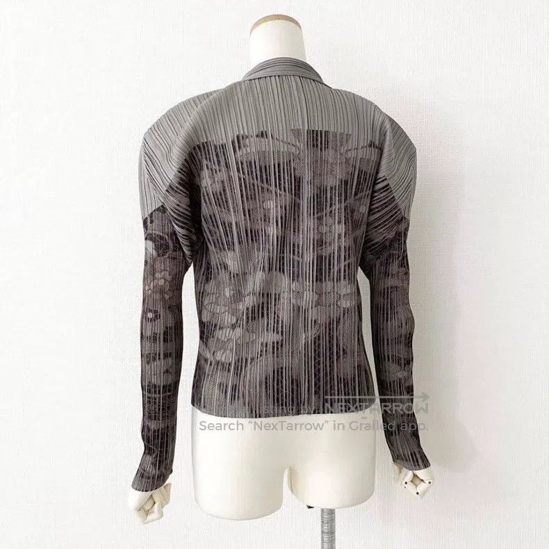 Issey Miyake Issey Miyake Haori Floral Pleated Jacket Size L / US 10 / IT 46 - 2 Thumbnail