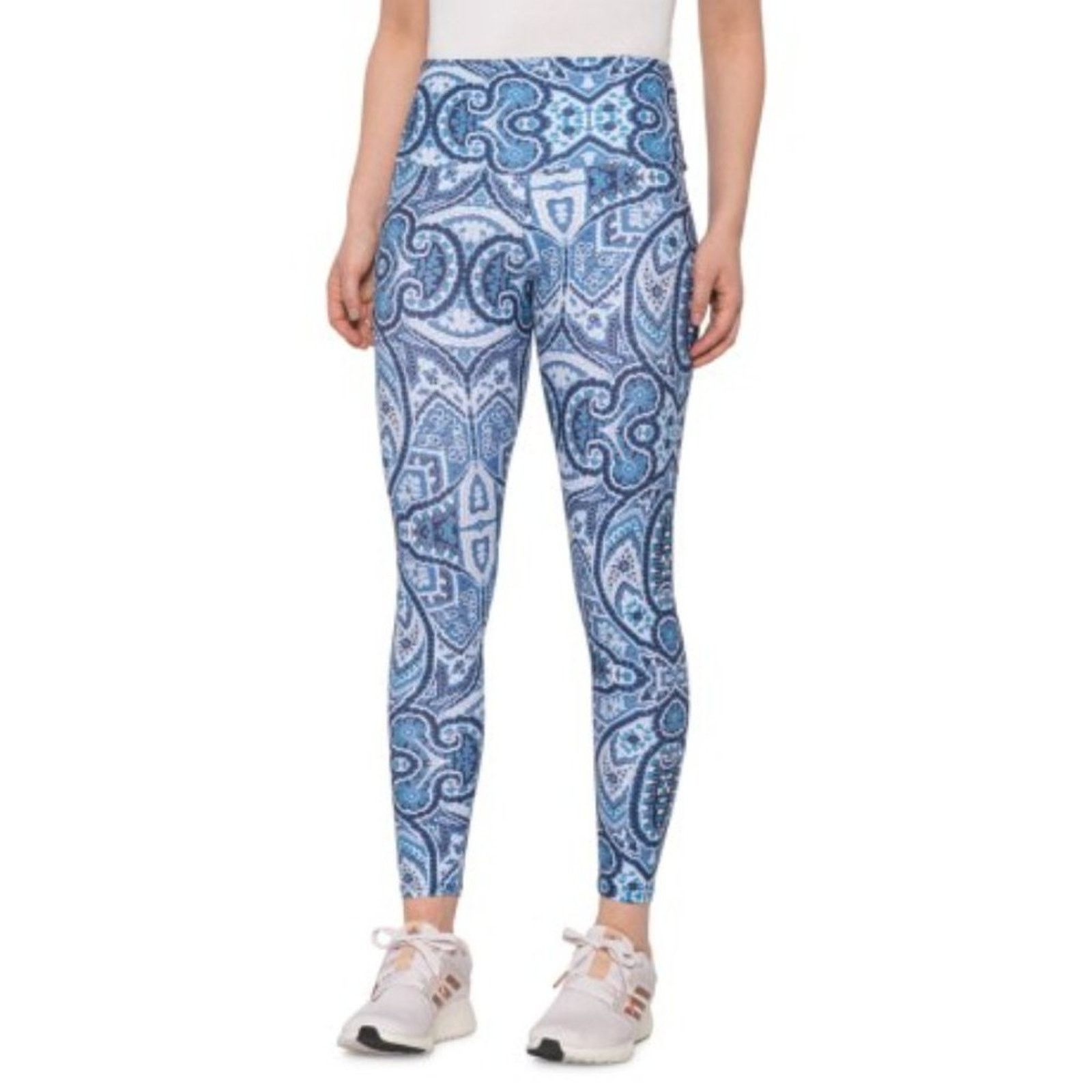 Other ONZIE Blue Pattern High Waist Basic Midi Leggings Size 24" / US 00 / IT 34 - 9 Thumbnail