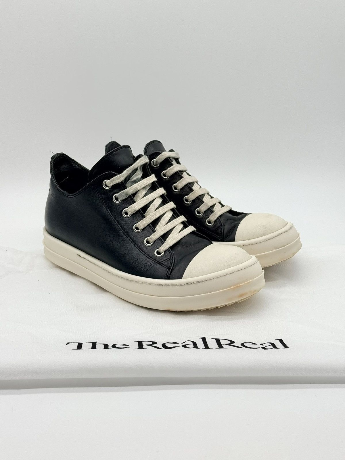 Rick Owens Size 7 - Rick Owens Ramones Low Black Mainline Leather Women Size US 7 / EU 40 - 1 Thumbnail