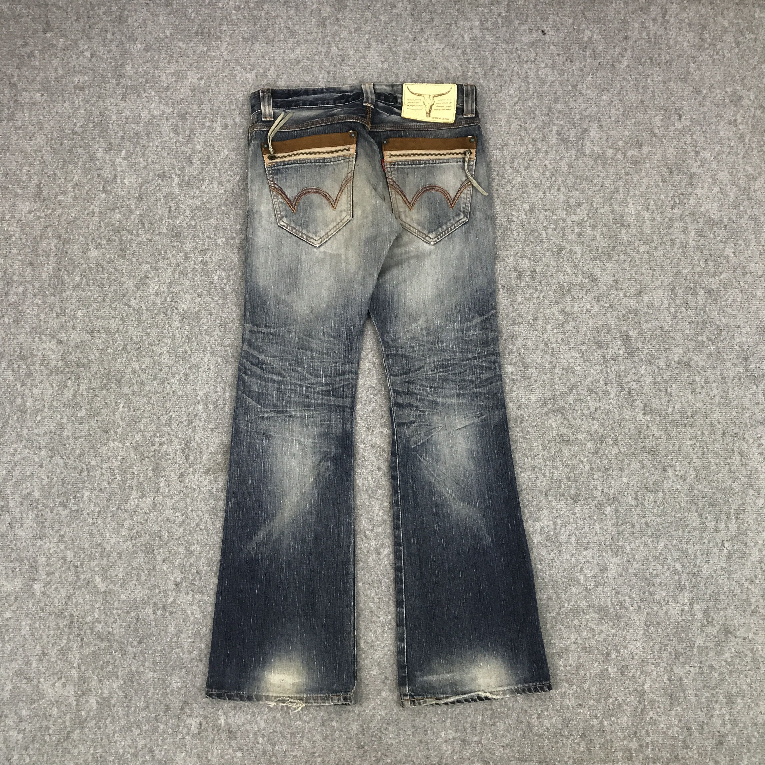 Edwin BOOTCUT DENIM EDWIN JAPAN DISTRESSED JEANS FADED PANTS Size US 30 / EU 46 - 4 Thumbnail