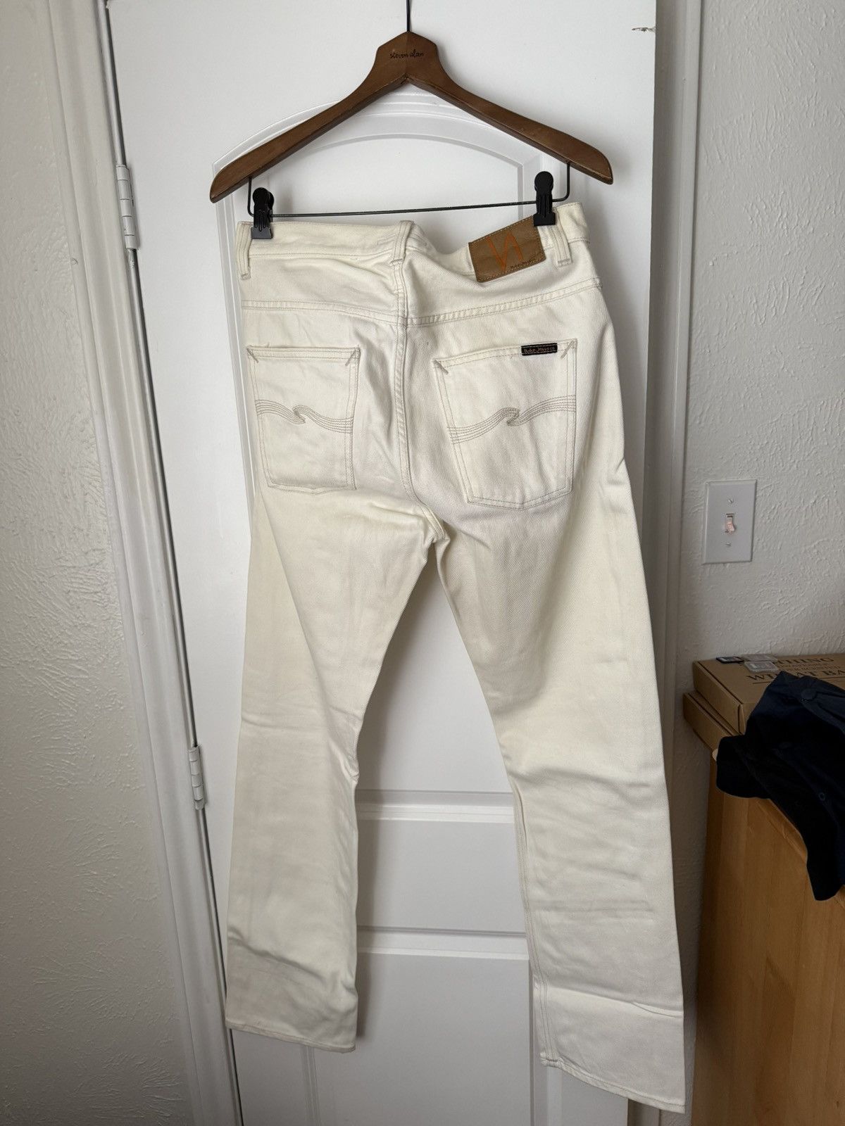 Nudie Jeans Sleepy Sixten Ecru Size US 30 / EU 46 - 2 Thumbnail