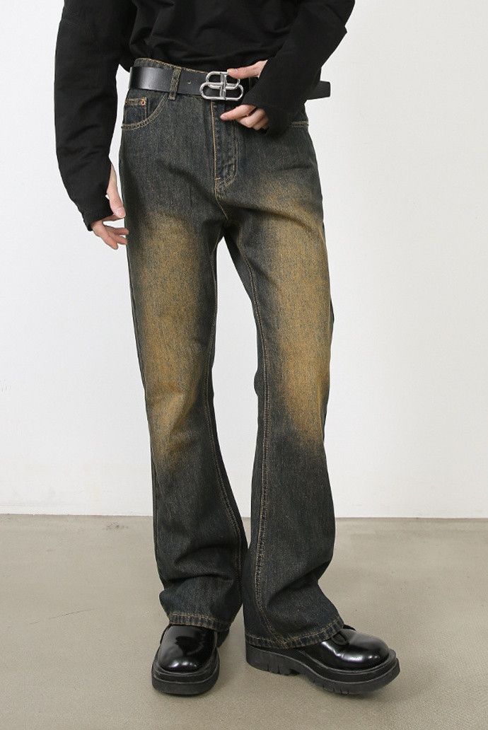 Japanese Brand × Jean Men's vintage distressed washed loose flared jeans Size US 32 / EU 48 - 3 Thumbnail