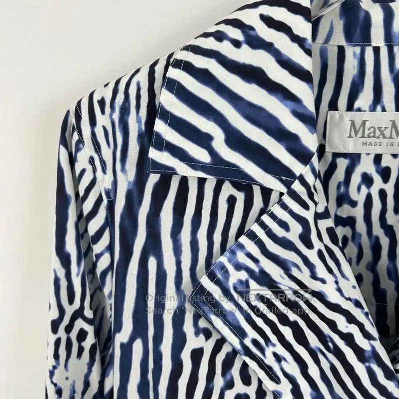 Max Mara MaxMara Blue Cotton Women's Dress . Size M / US 6-8 / IT 42-44 - 5 Thumbnail