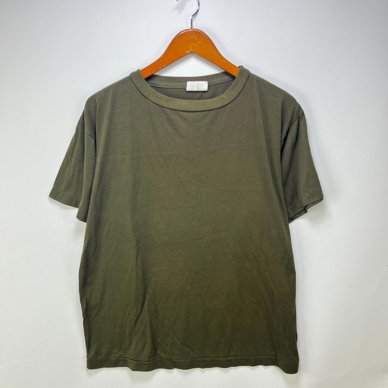 Vintage Vintage 90s Olive Blank Single Stitch Undershirt XL Size US XL / EU 56 / 4 - 1 Thumbnail