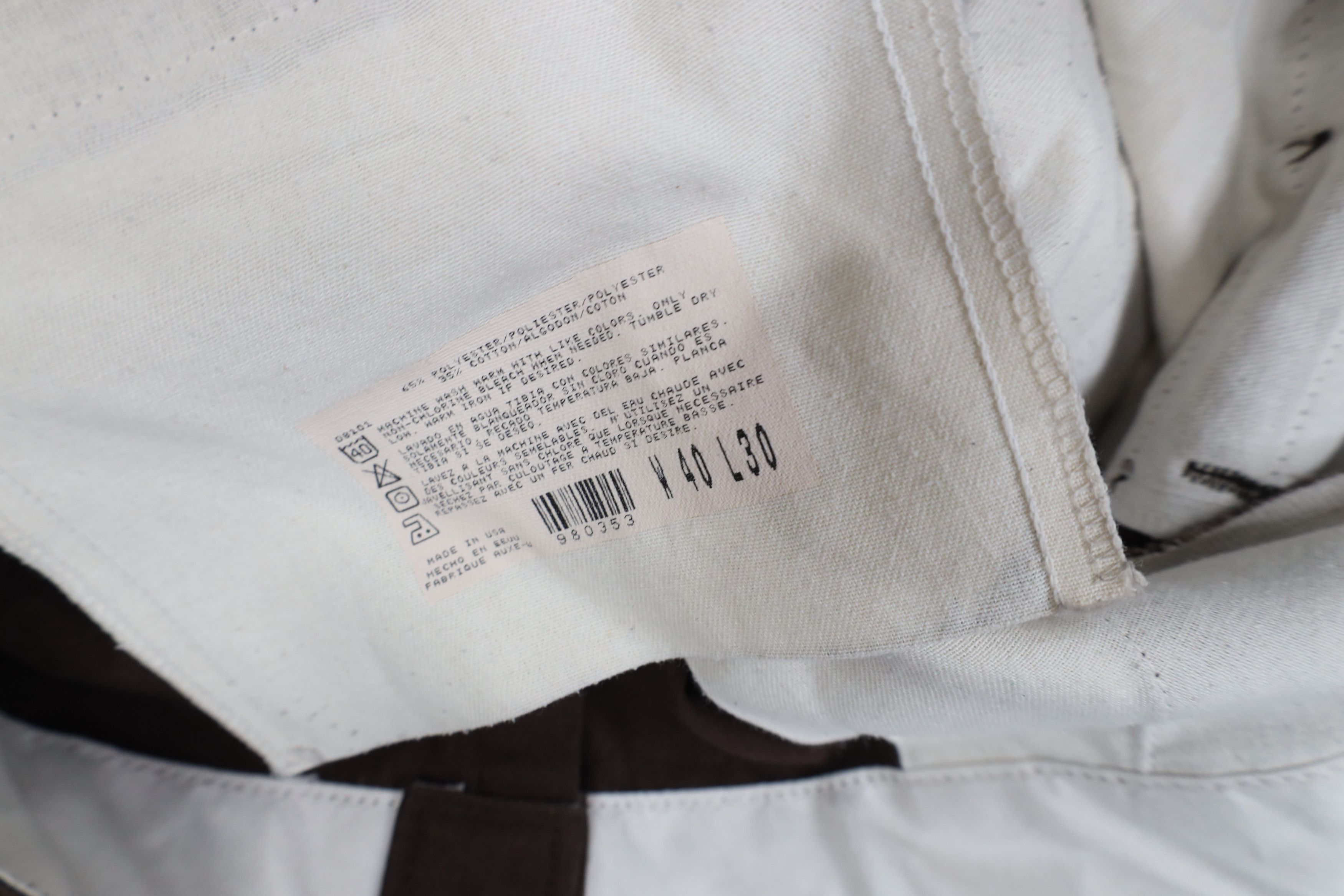 Dickies Vintage 90s Dickies Baggy Wide Leg Pants Brown Workwear Size US 38 / EU 54 - 9 Thumbnail