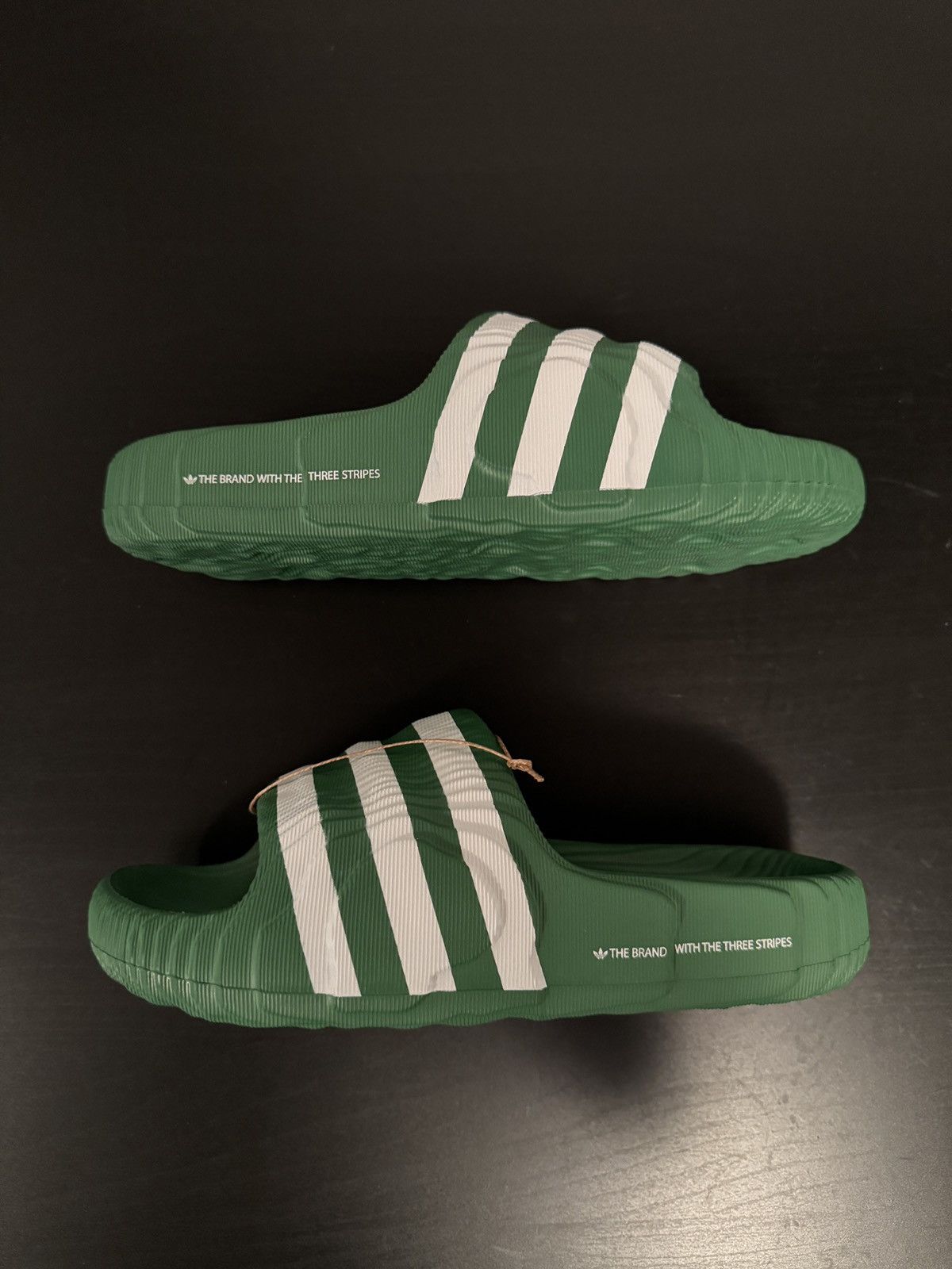 Adidas ADIDAS ADILETTE 22 SLIDES PRELOVED GREEN CLOUD WHITE Size US 7 / EU 40 - 1 Thumbnail