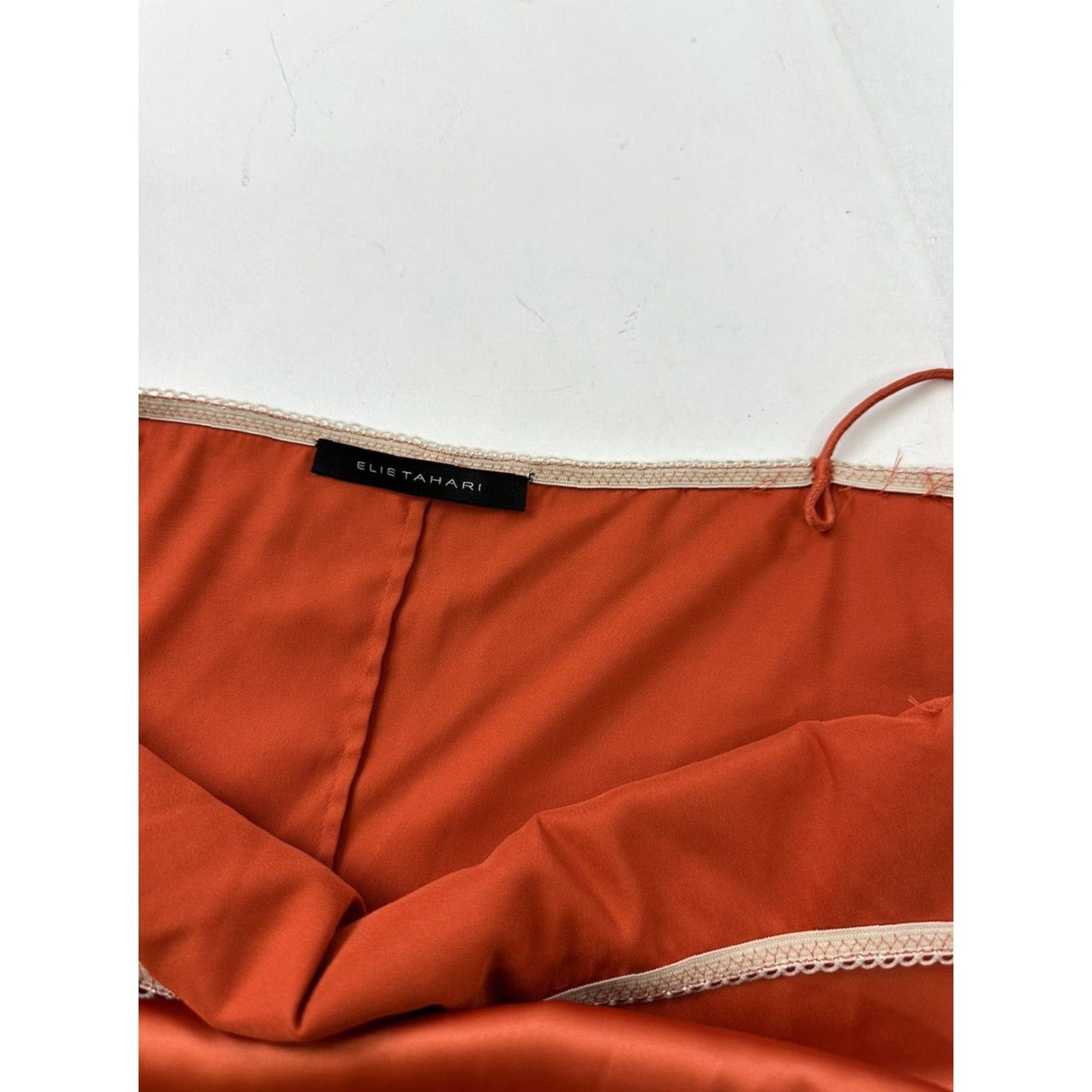 Elie Tahari Elie Tahari Slip Dress Women’s 10 Rust Orange Short Dress Womens 10 Slip Dress Size 32" / US 10 / IT 46 - 3 Thumbnail