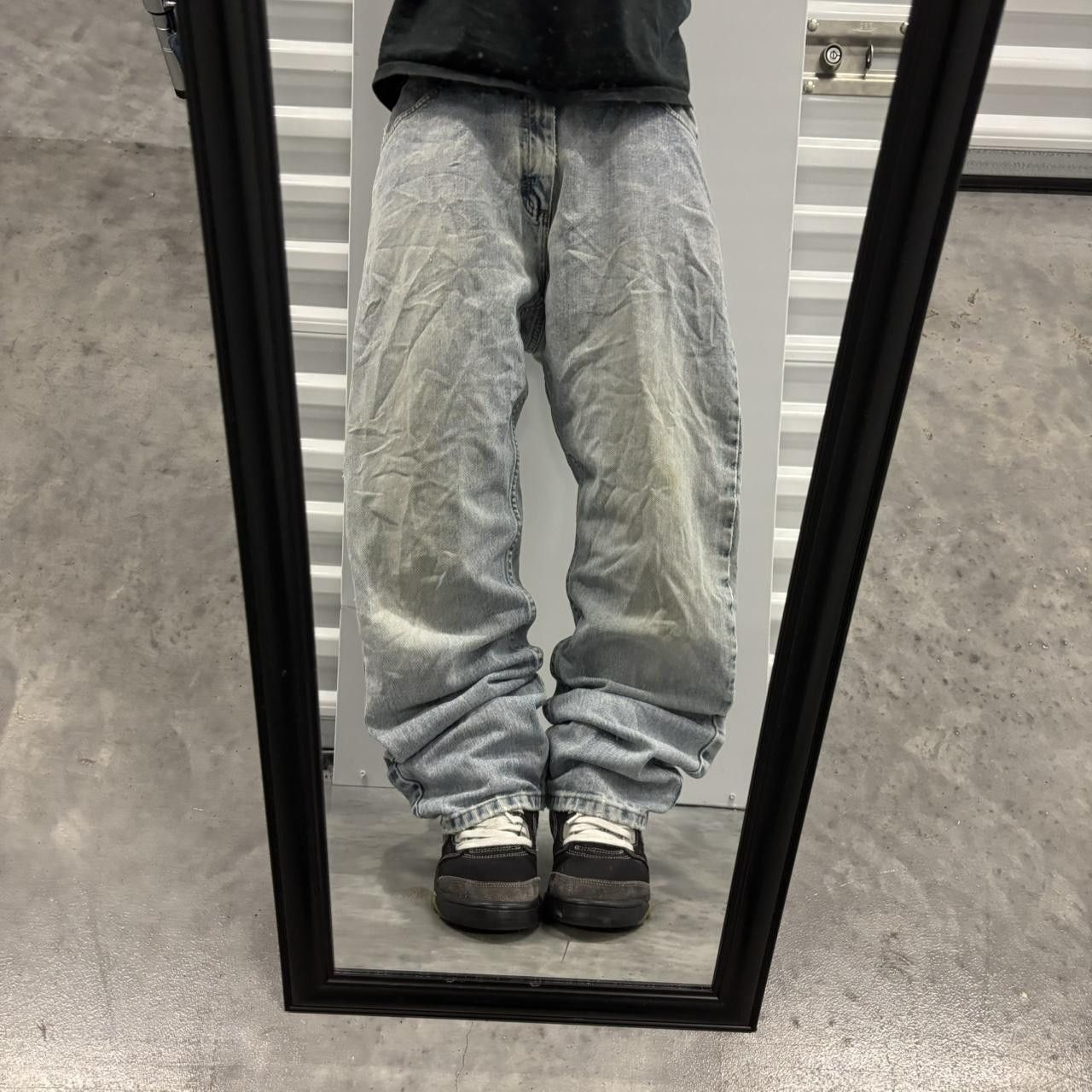 Japanese Brand × Vintage Crazy Vintage Y2K/2000s Grunge Faded Light Wash Denim Jeans! Size US 34 / EU 50 - 1 Thumbnail