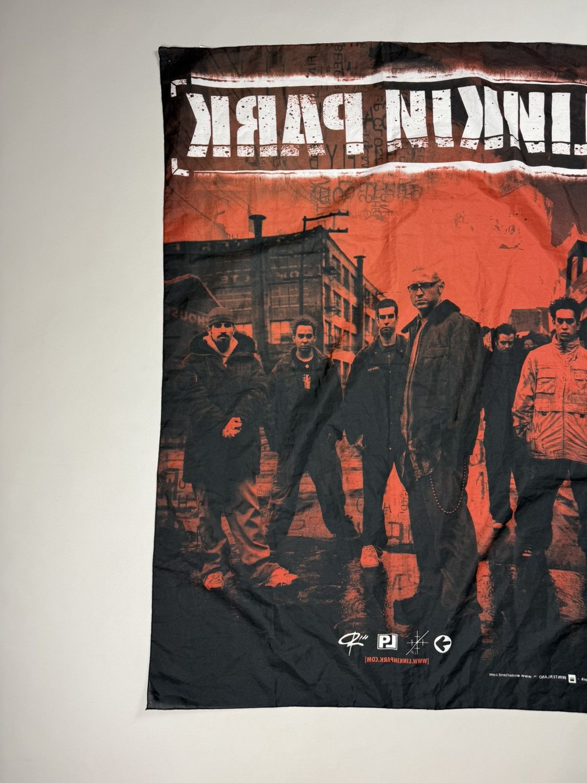 Band Tees × Vintage Linkin Park Vintage 2001 Hybrid Theory Flag Stoffposter VTG Size ONE SIZE - 12 Thumbnail