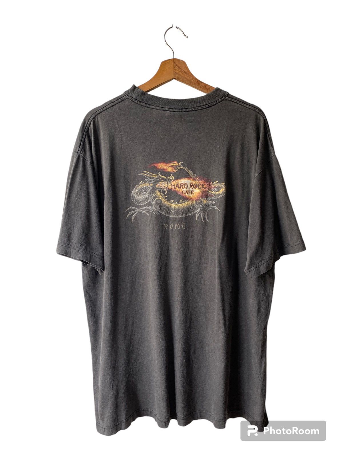 Hard Rock Cafe × Vintage 1990s - Hard Rock Cafe Rome Dragon Graphics Design Size US L / EU 52-54 / 3 - 2 Thumbnail