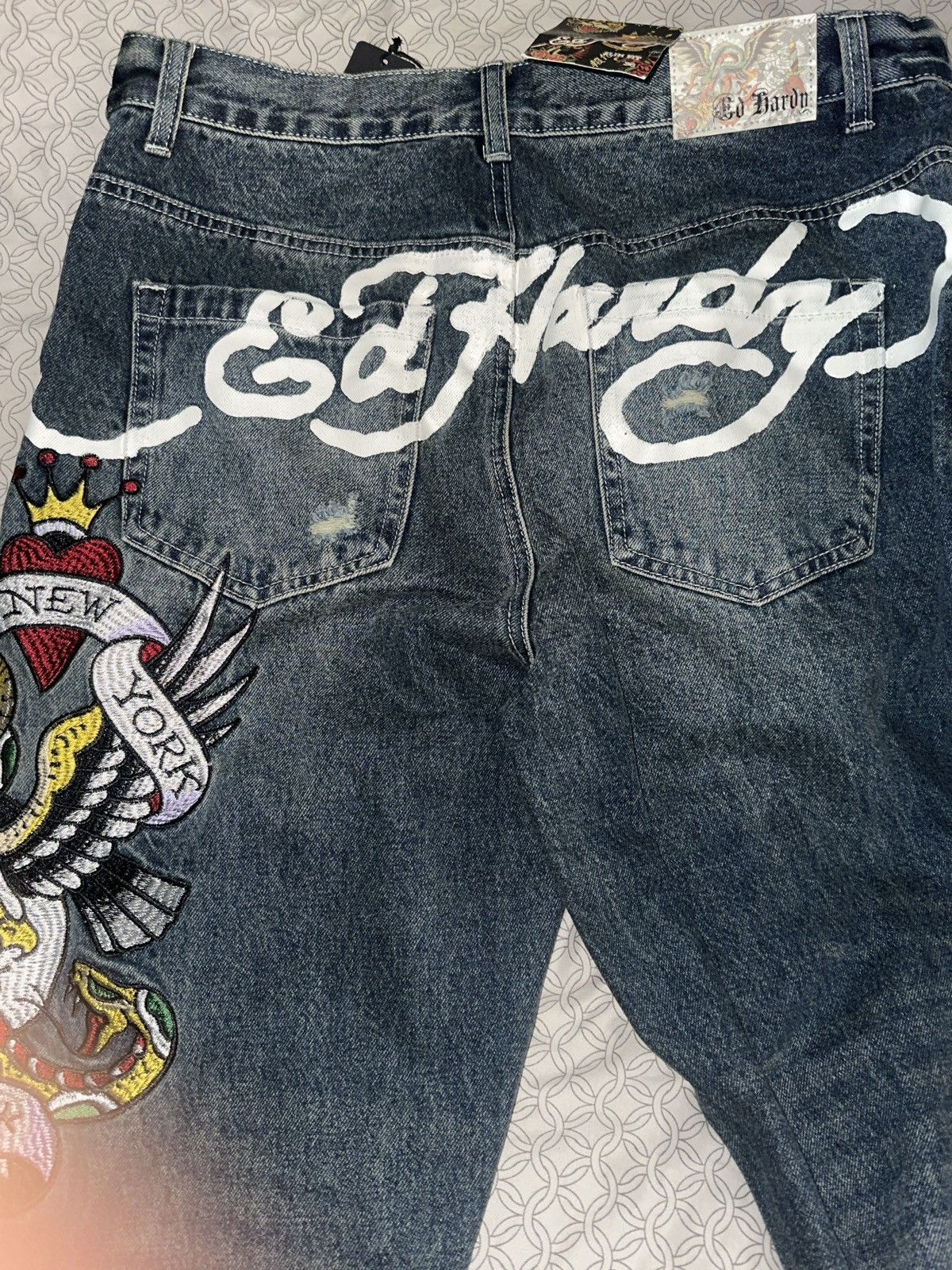 Ed Hardy Ed hardy Denim distressed Size US 36 / EU 52 - 1 Thumbnail