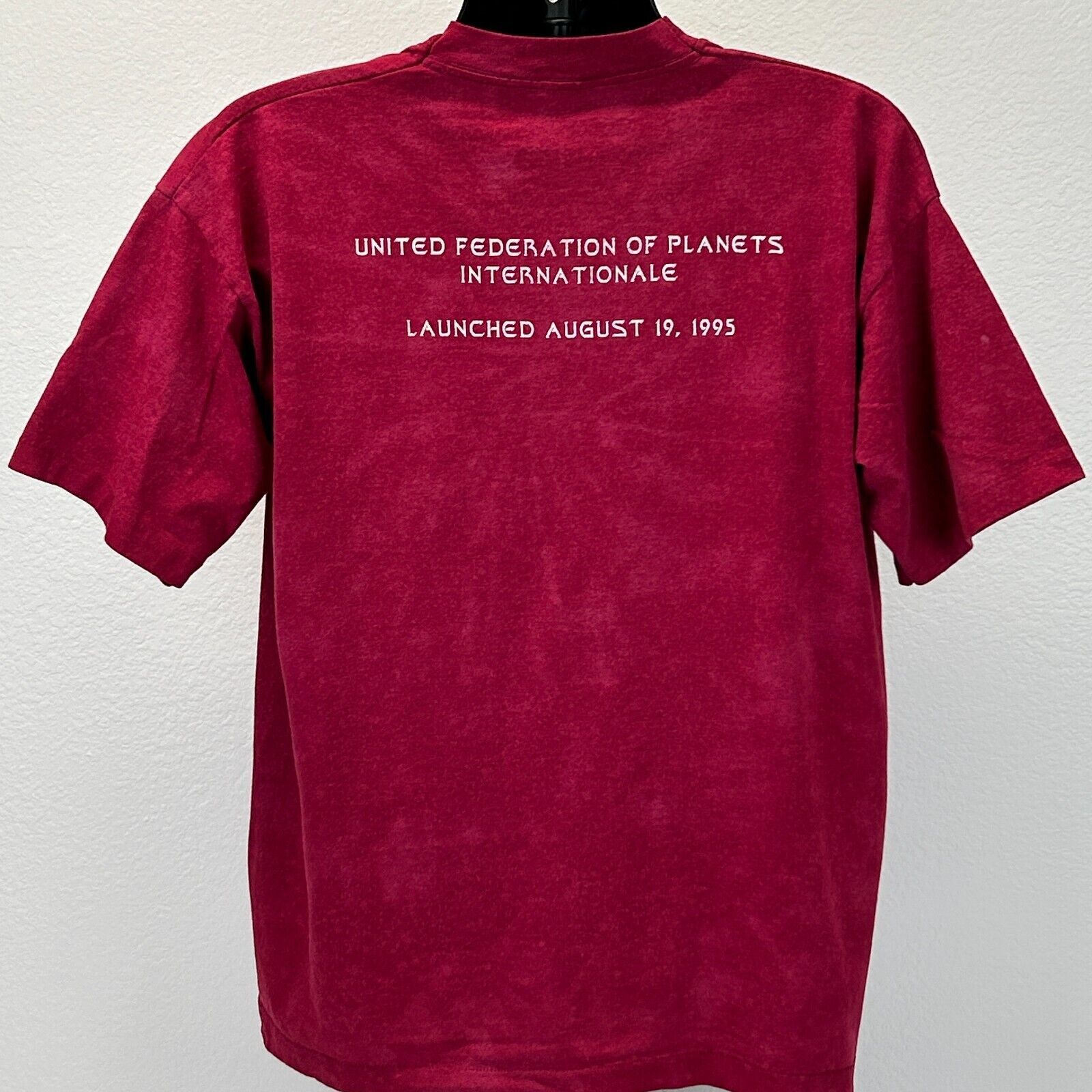 Fruit Of The Loom Vintage Star Trek United Federation of Planets T Shirt Red Size US XL / EU 56 / 4 - 3 Thumbnail