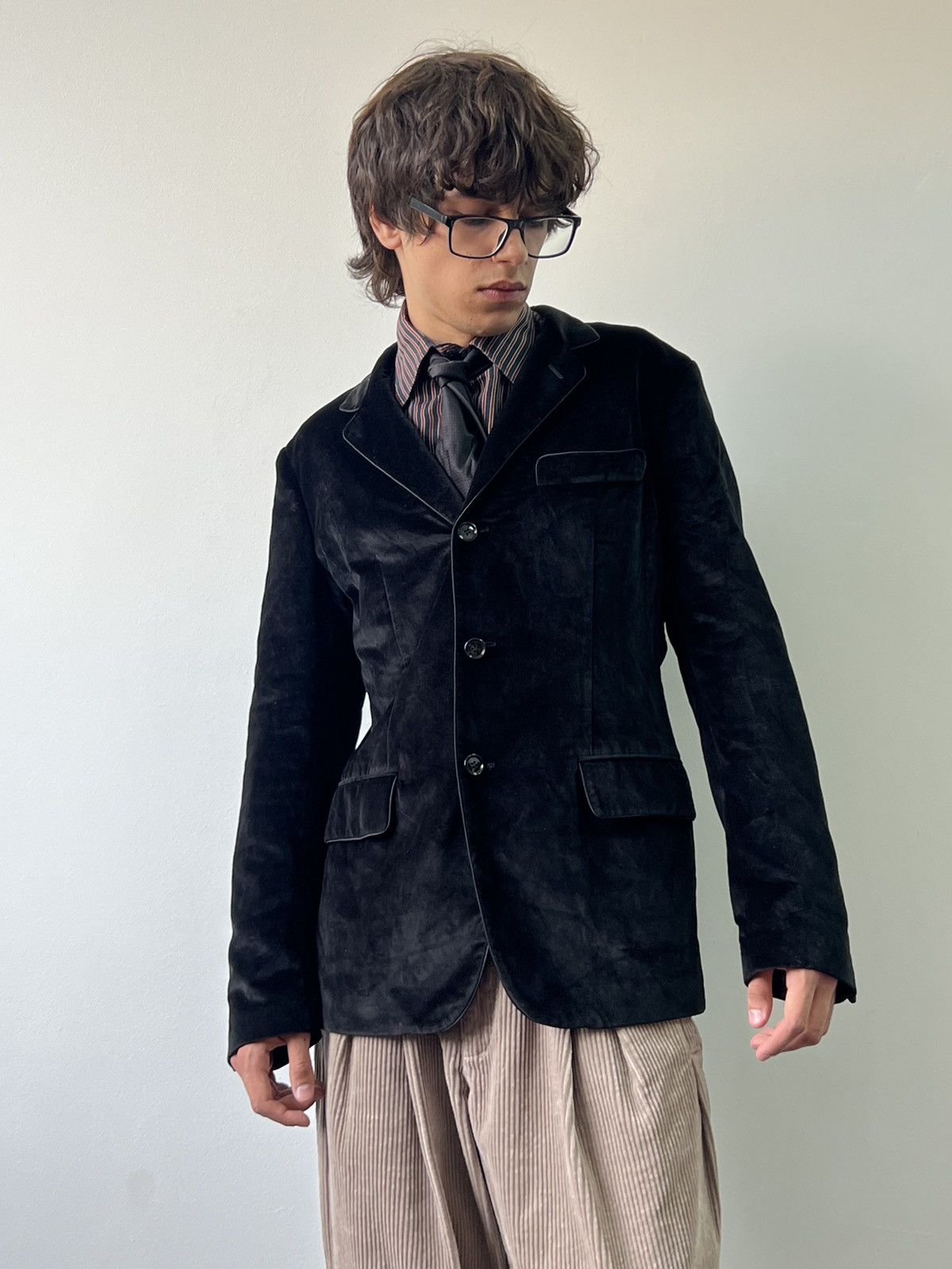 Alexander McQueen Alexander McQueen 2012 velvet tailored fit blazer jacket Size 50R - 1 Thumbnail