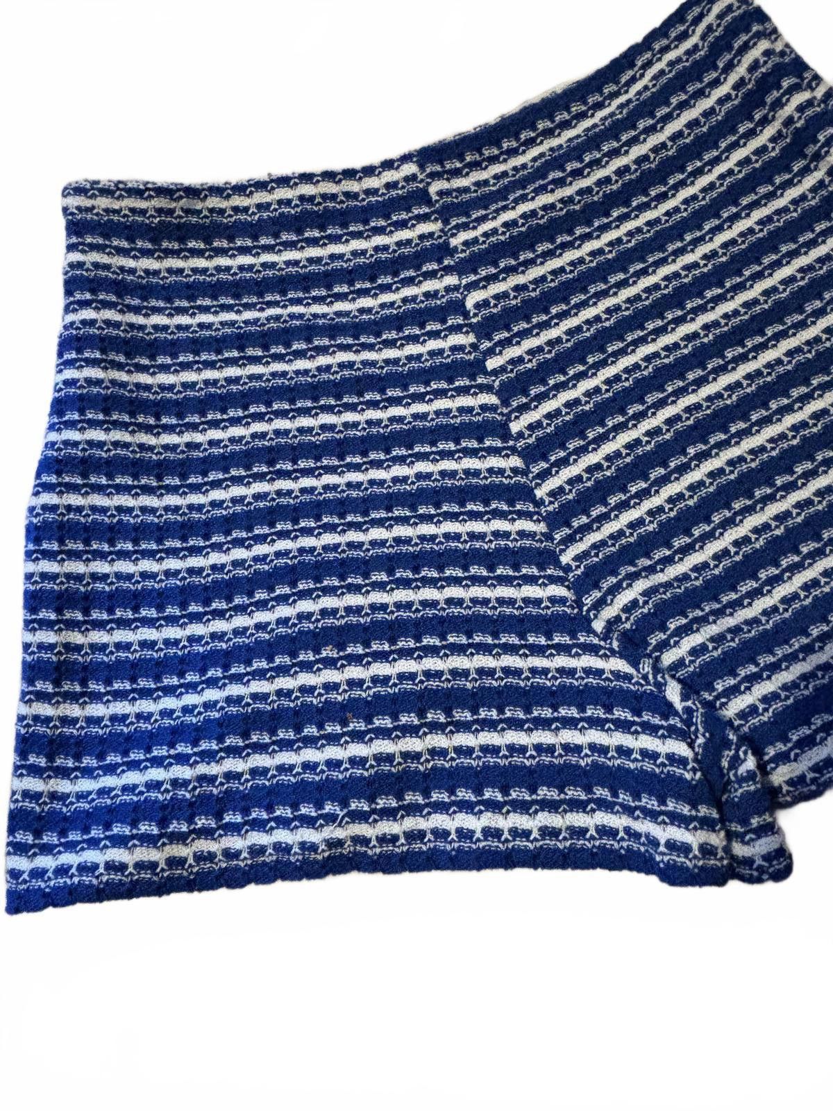 Zara Zara Knit Blue and White Striped Women's Skort Sz M Size 32" / US 10 / IT 46 - 8 Thumbnail