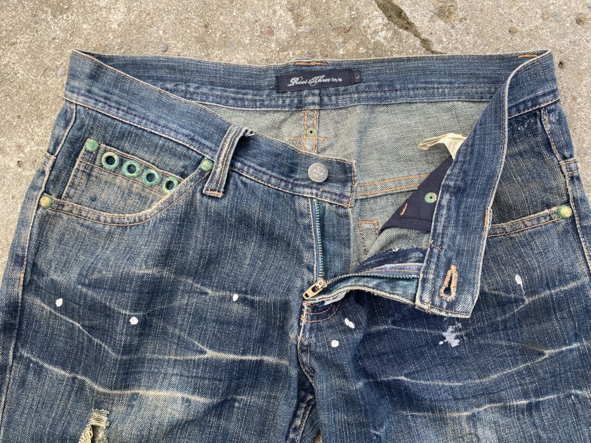 Japanese Brand × KMRii ROOTTHREE Painter Studded Flare Jeans Size US 32 / EU 48 - 8 Thumbnail