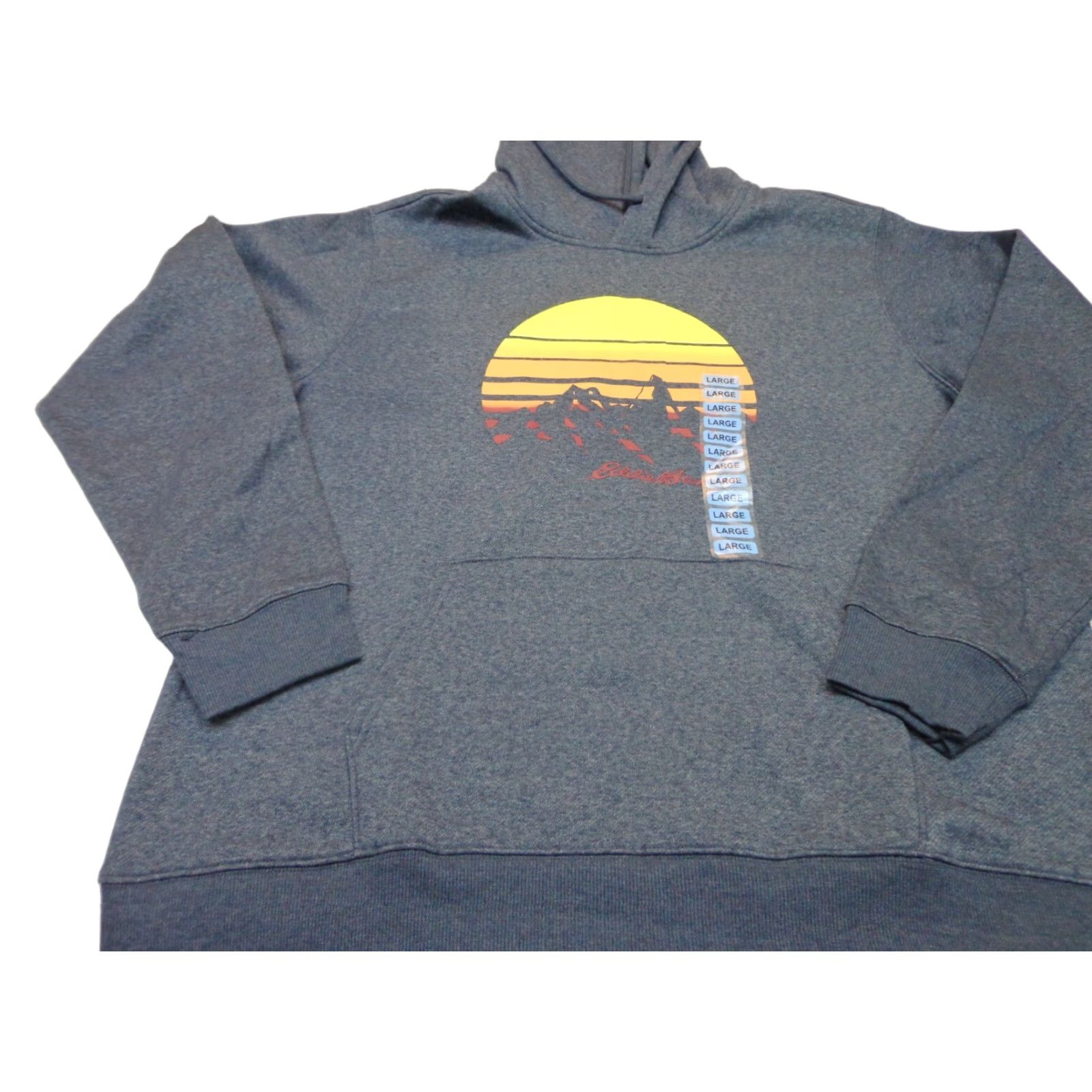 Eddie Bauer VINTAGE Eddie Bauer Hoodie Shirt Mens L Blue Heather Navy NEW Size US L / EU 52-54 / 3 - 1 Thumbnail