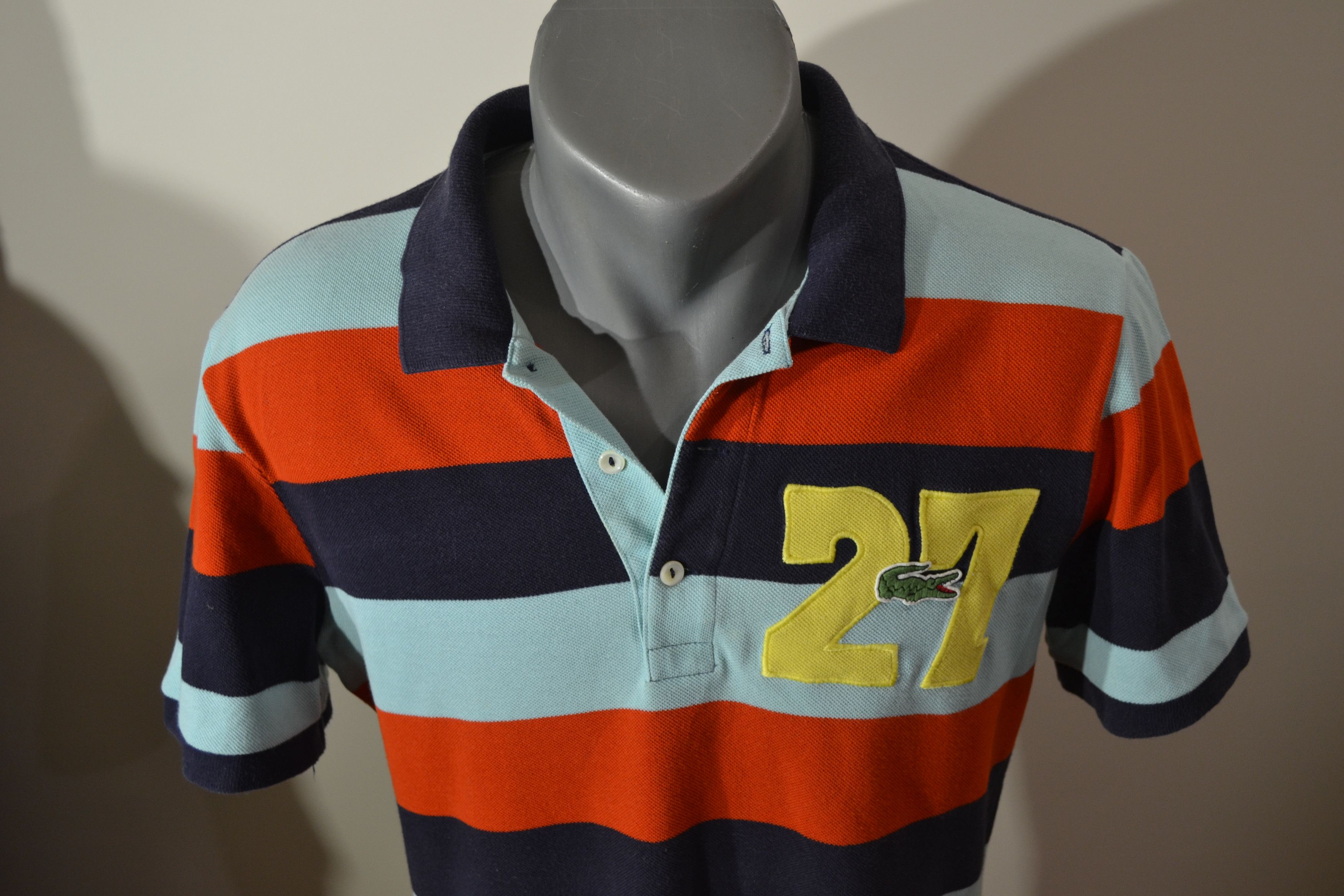 Lacoste Vintage Lacoste Polo Shirt – Striped Retro Rugby Style – M Size US M / EU 48-50 / 2 - 3 Thumbnail