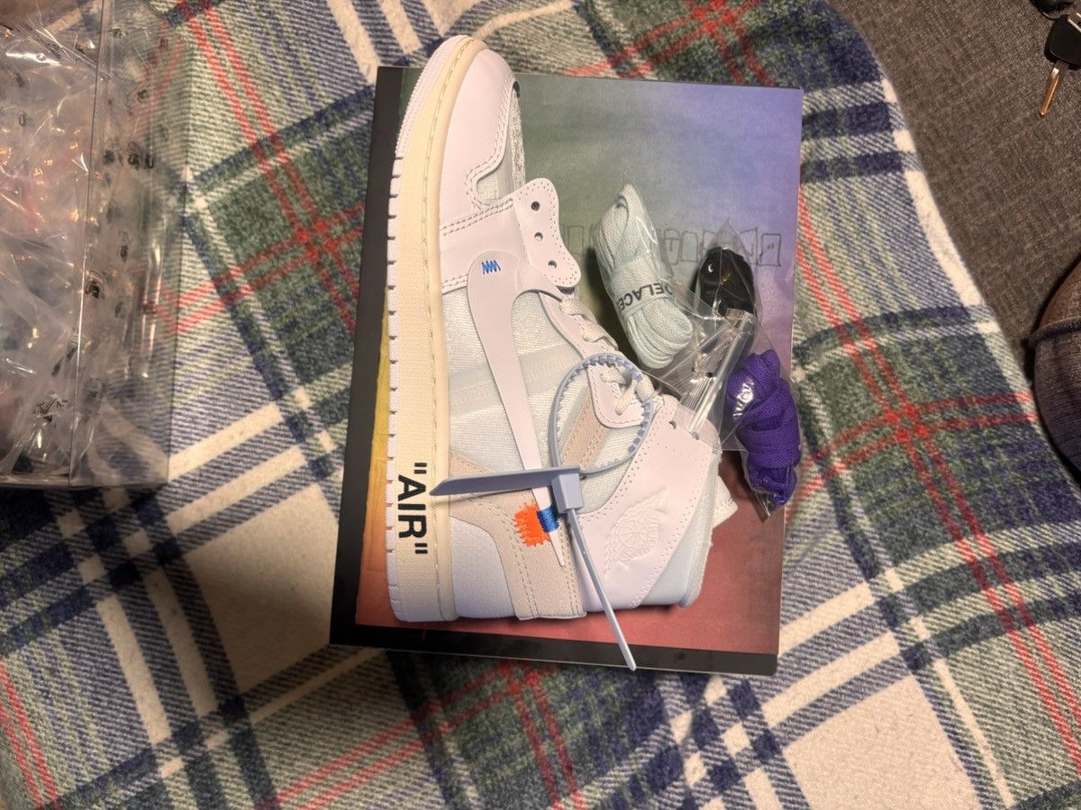 Nike × Off-White Virgil Abloh Archive x Air Jordan 1 Retro High OG 'Alaska' Size US 8 / EU 41 - 12 Thumbnail