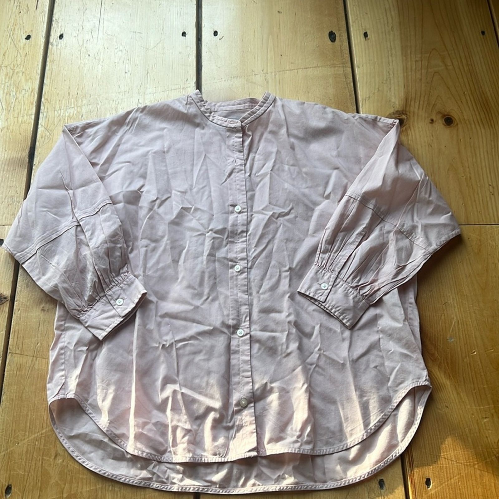 Everlane Everlane Pink Air Cotton Button Shirt 3/4 Sleeve 4 Size S / US 4 / IT 40 - 2 Thumbnail