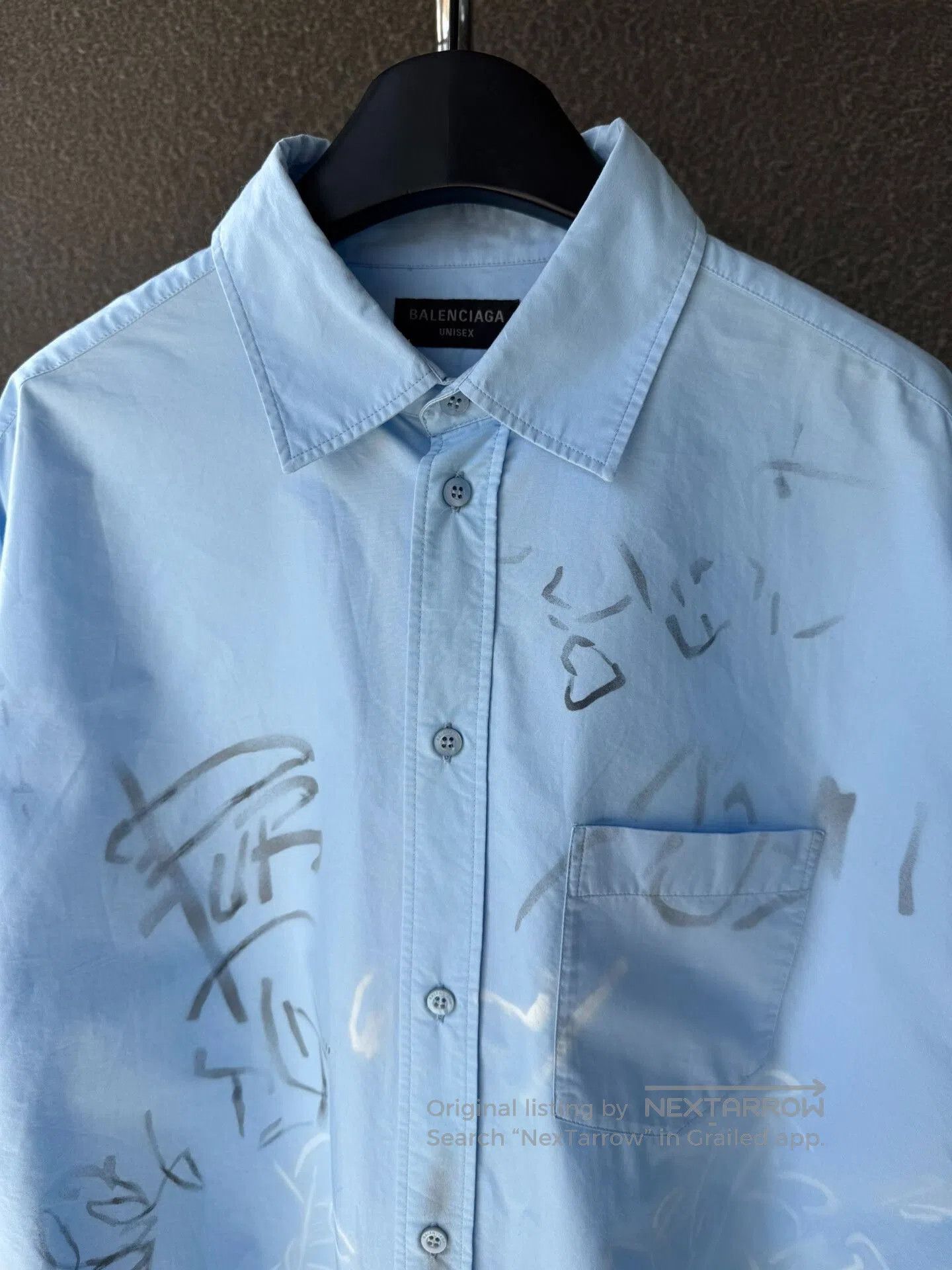 Balenciaga Balenciaga Graffiti Shirt Size 2 Secondhand. Size S / US 4 / IT 40 - 3 Thumbnail